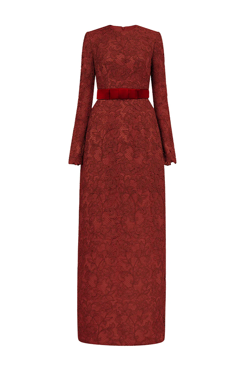 Charlie A-line Lace Maxi Dress