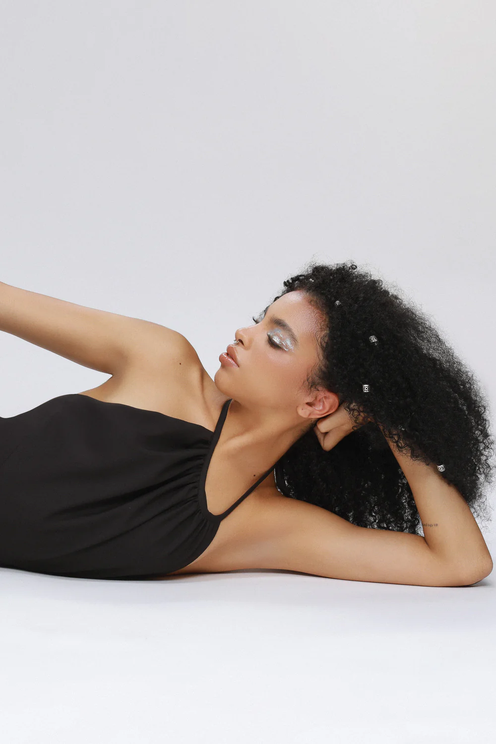 Fin Peplum Halter Neck Wool Cotton Mini Dress