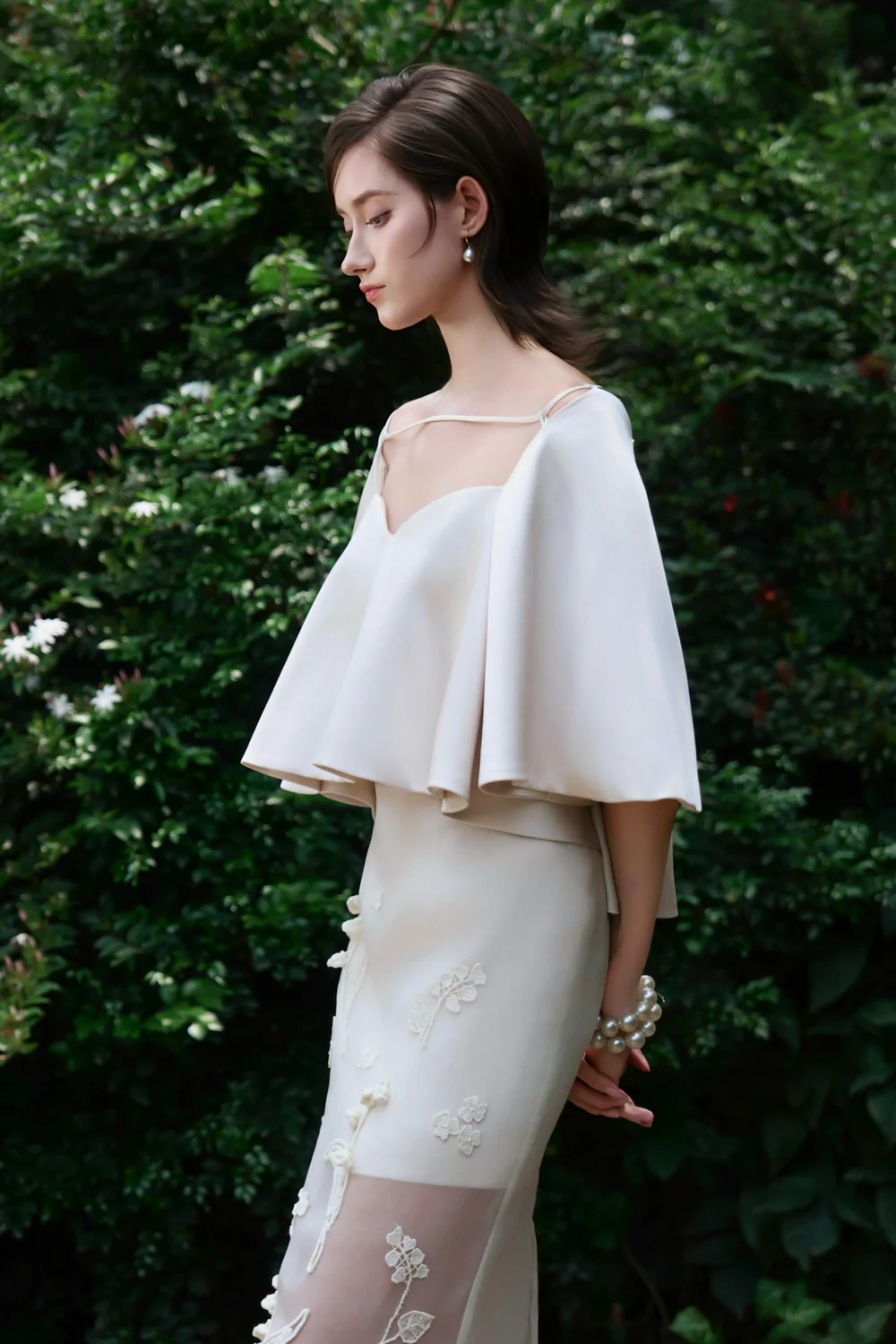 Lily Off-Shoulder Applique Maxi Dress