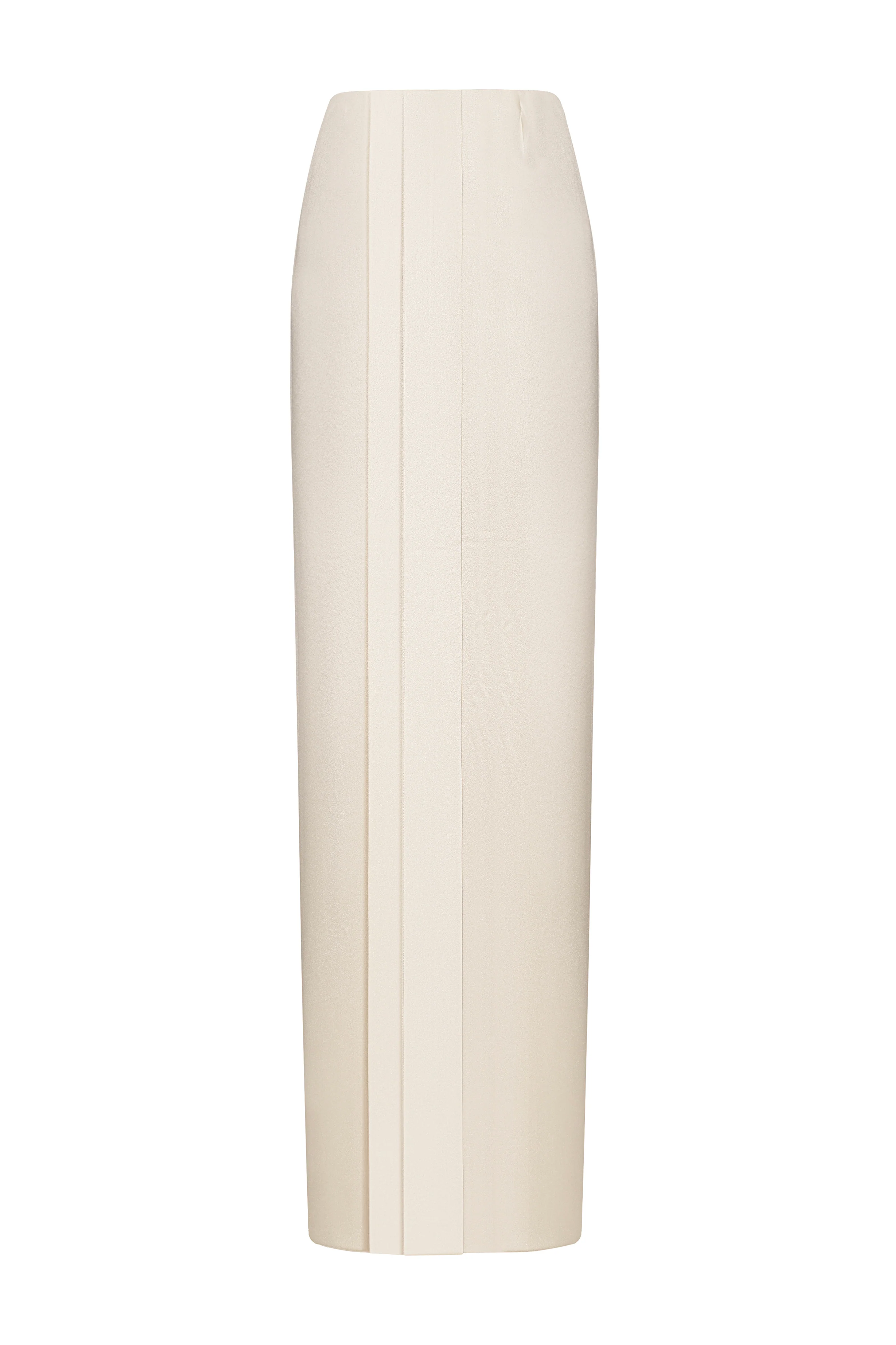 Minard Straight Front Slit Sateen Maxi Skirt