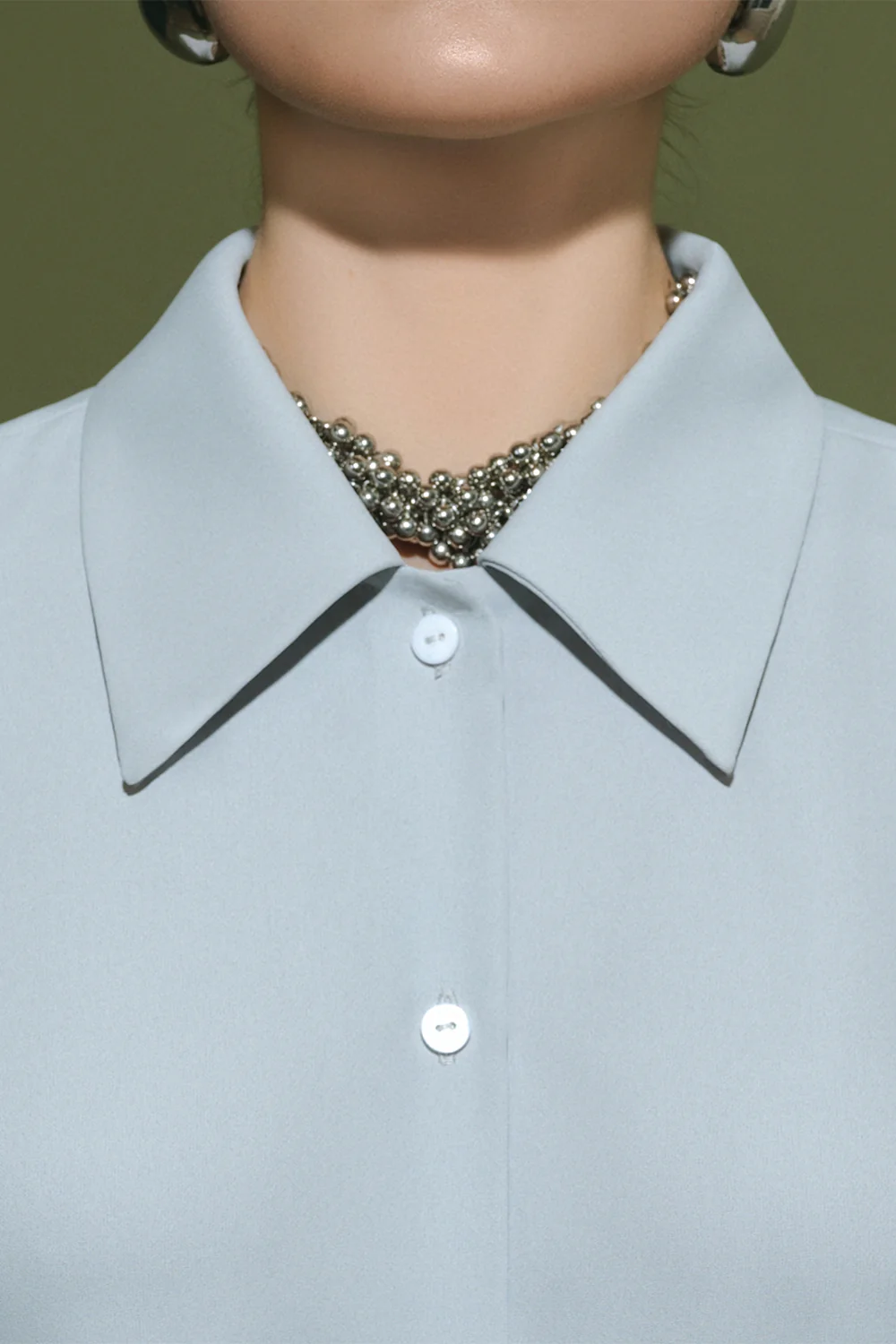 Fiola Collared Crepe Shirt