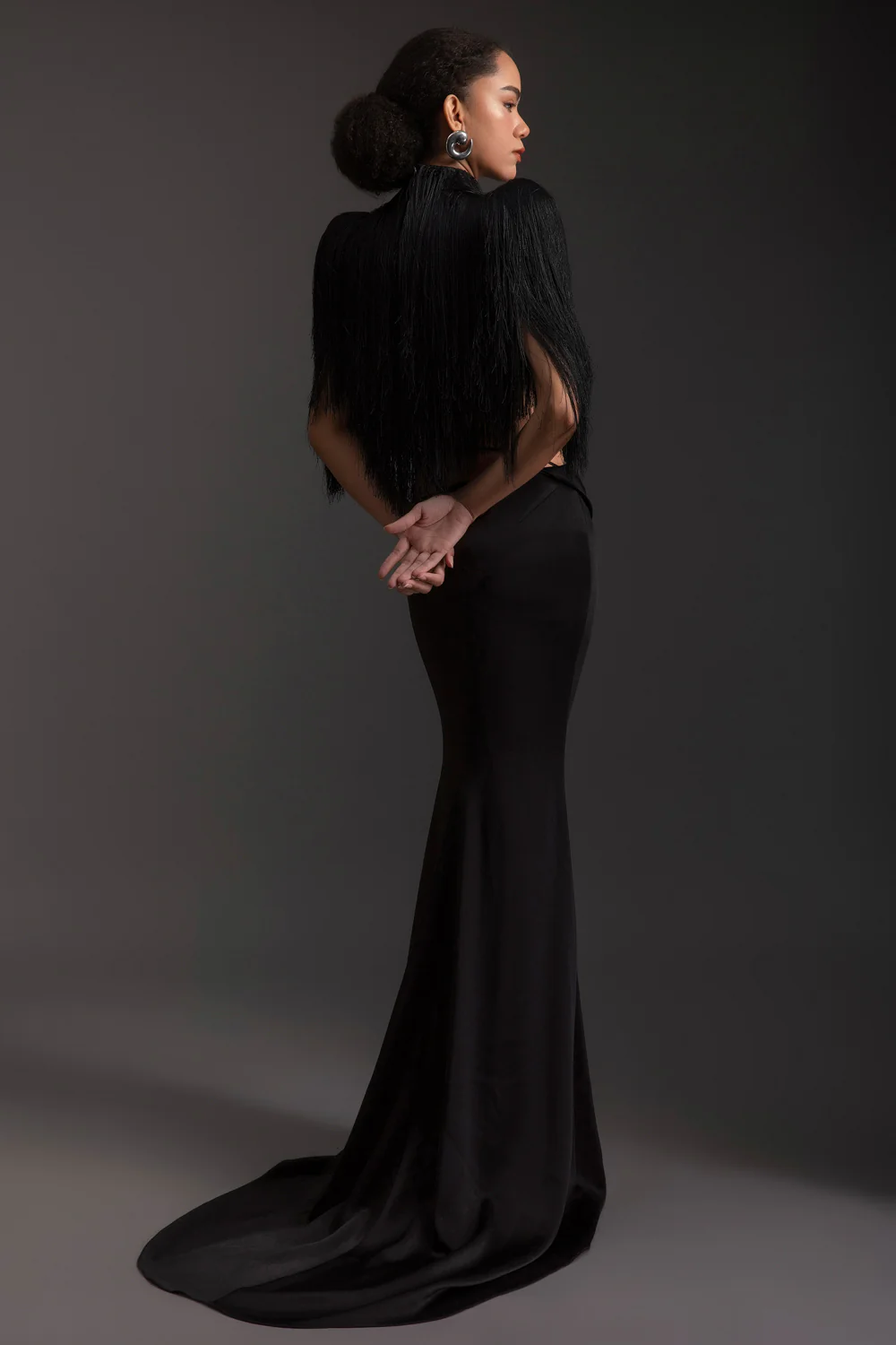 Obsidian High Neck Fringe Set