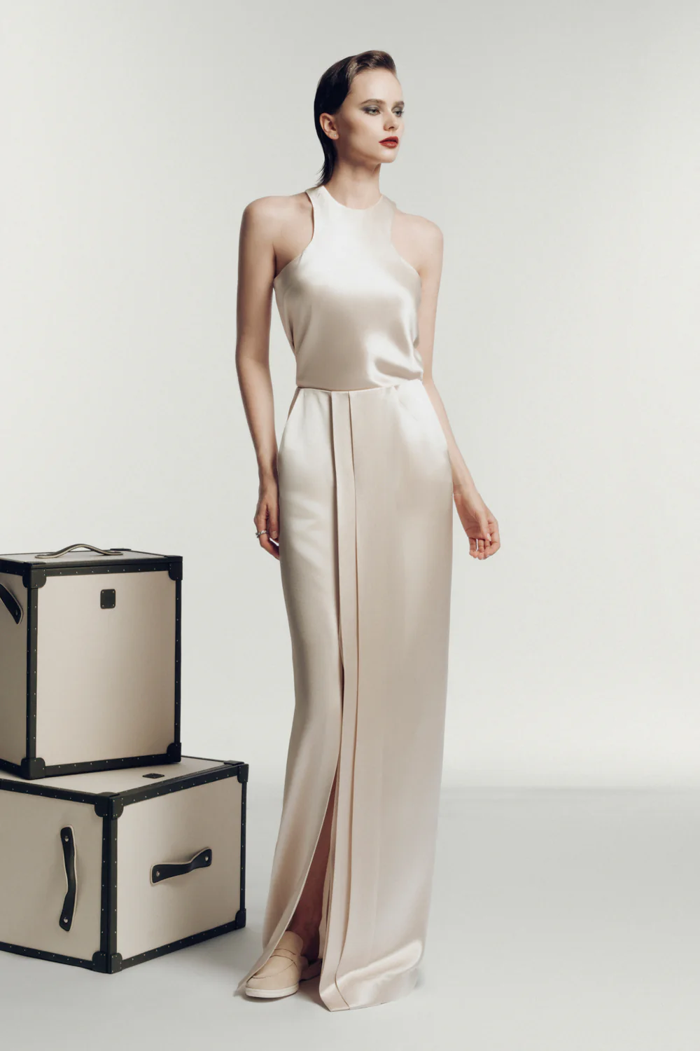 Guesde Straight Tank Sateen Top