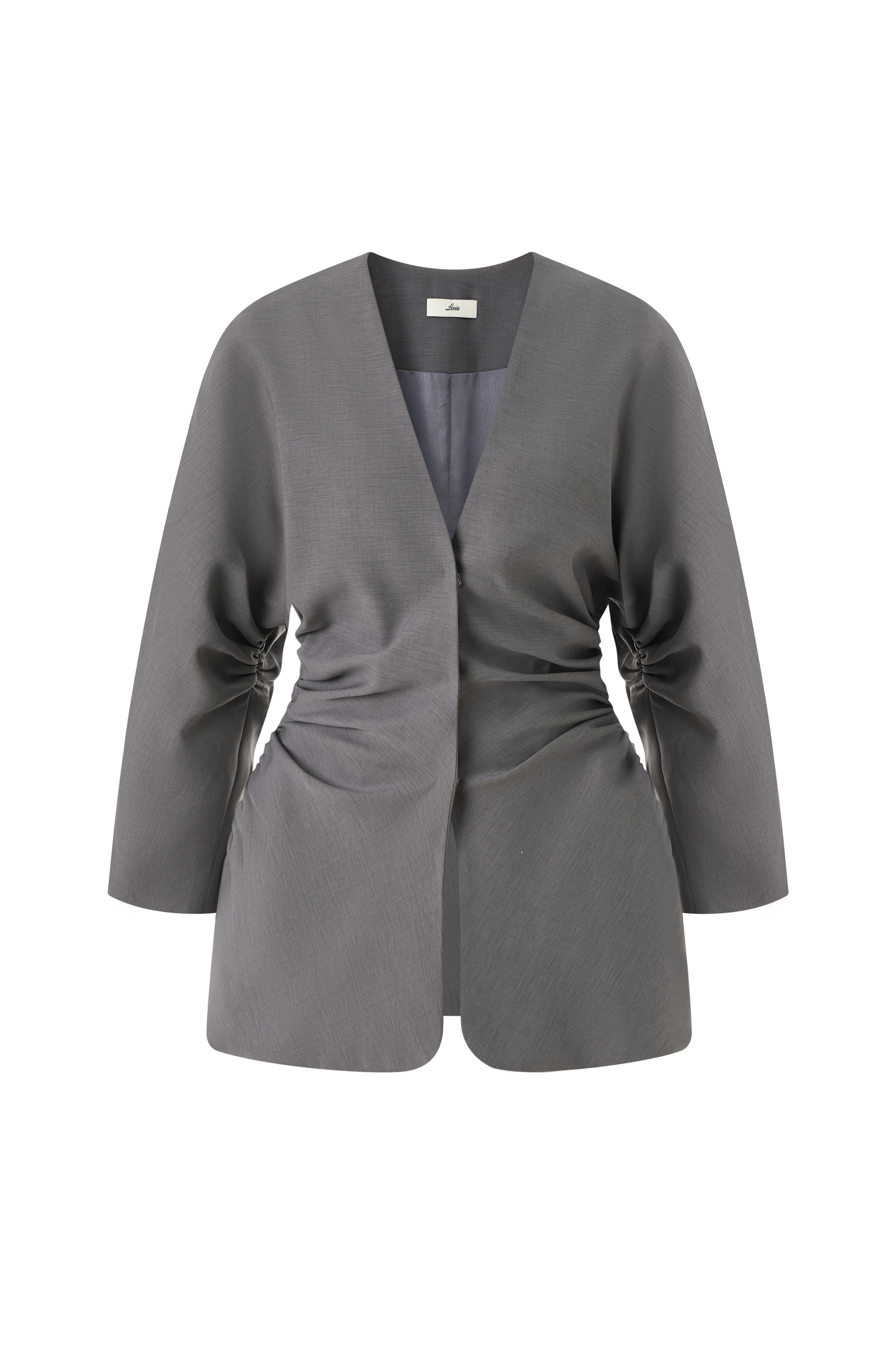 Nayeli Peplum V-Neck Twill Top