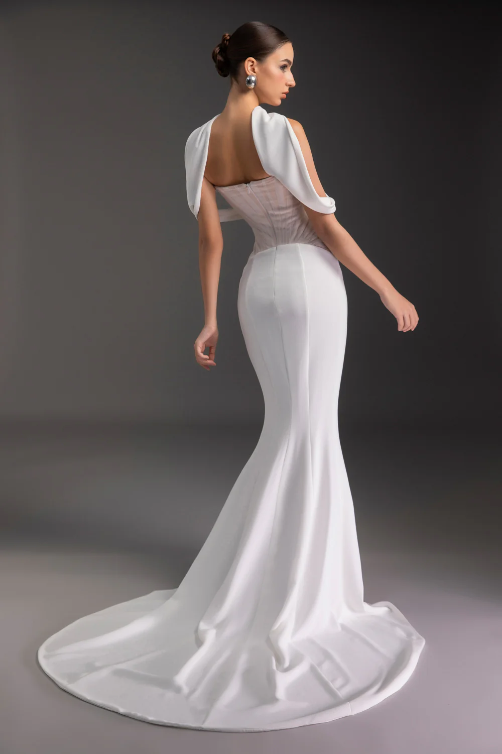 Sunset Scarf Neck Draped Maxi Dress