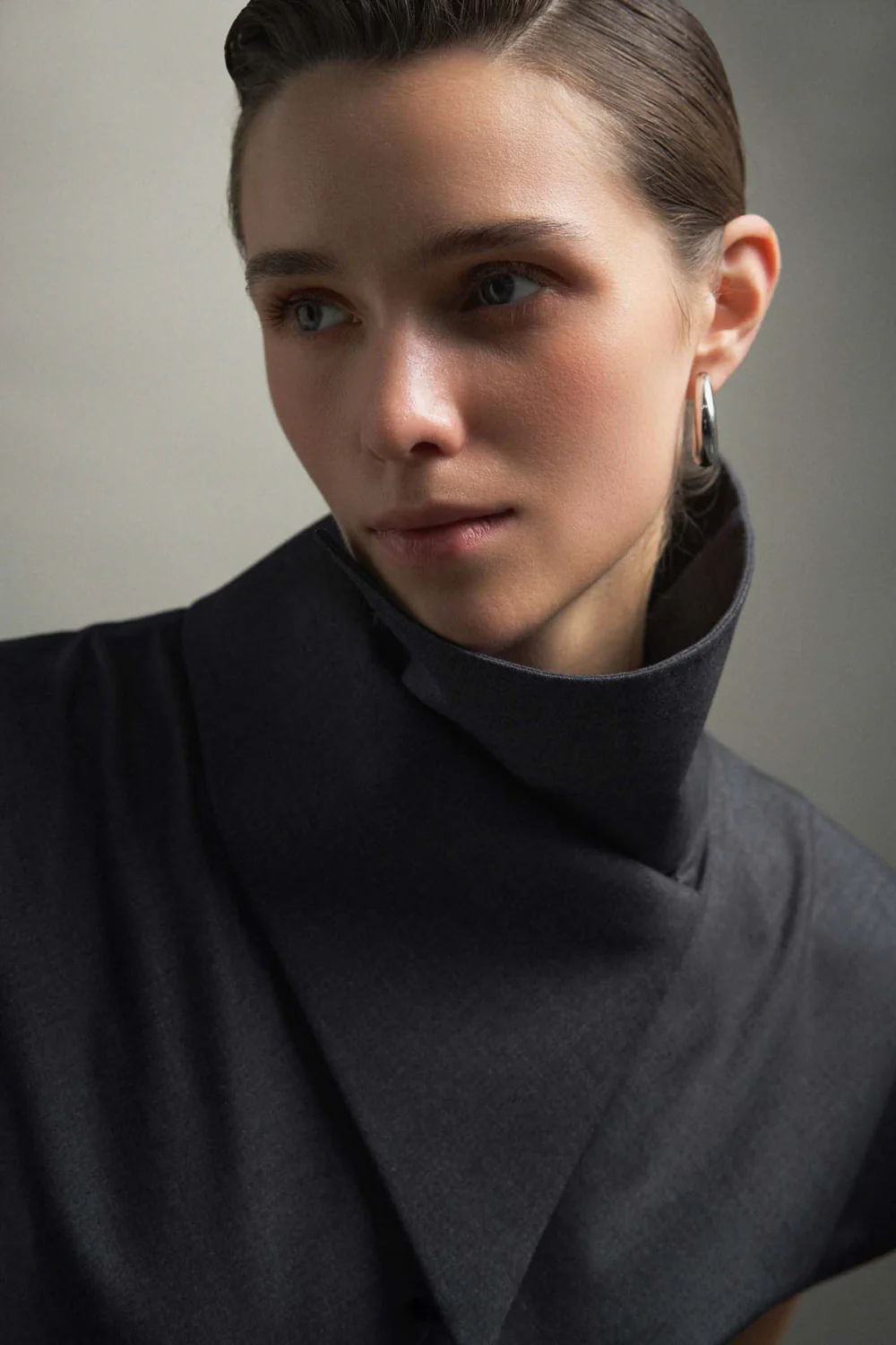 Ursula High Neck Draped Maxi Dress