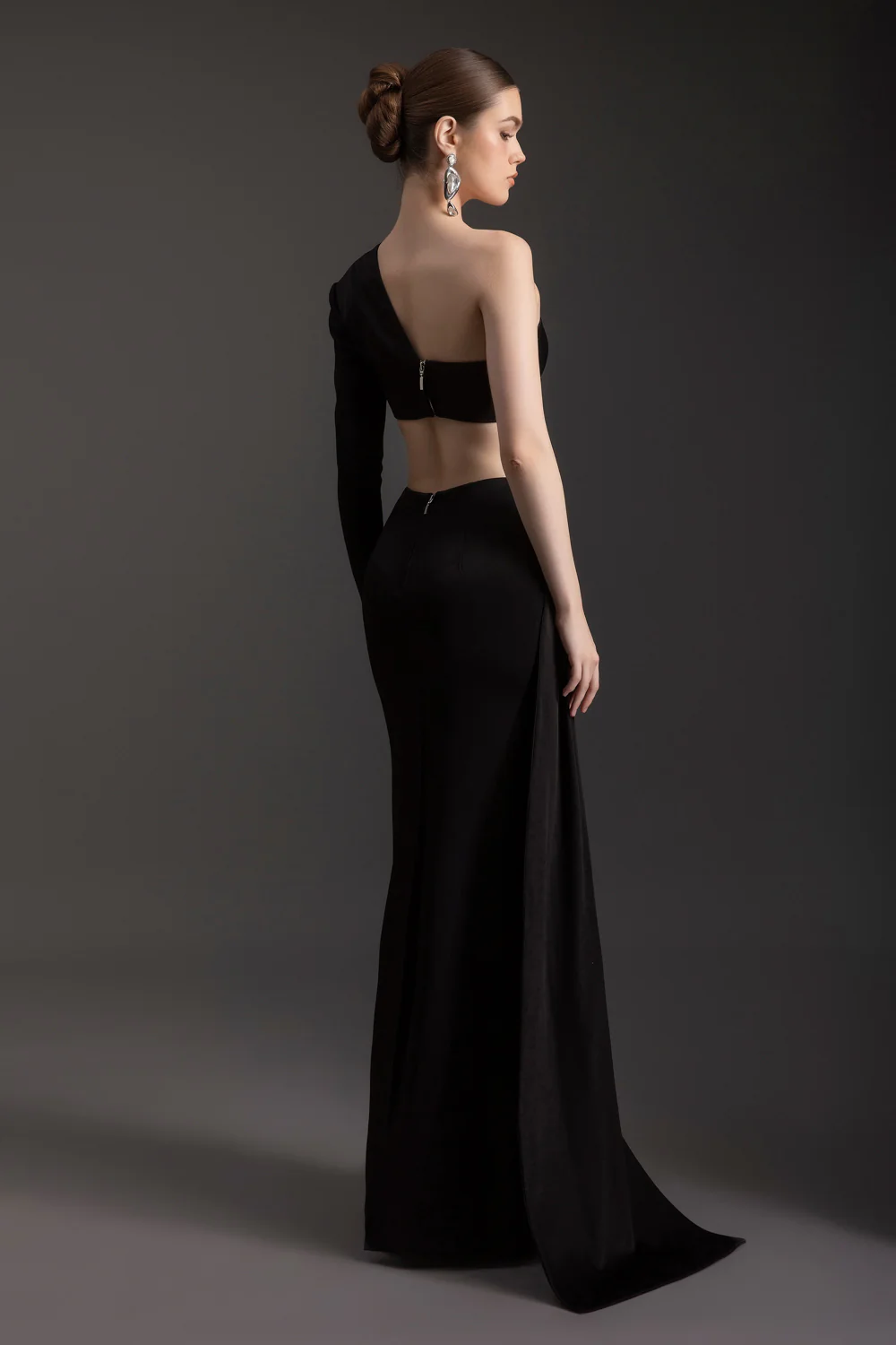 Evie One Shoulder Satin Set