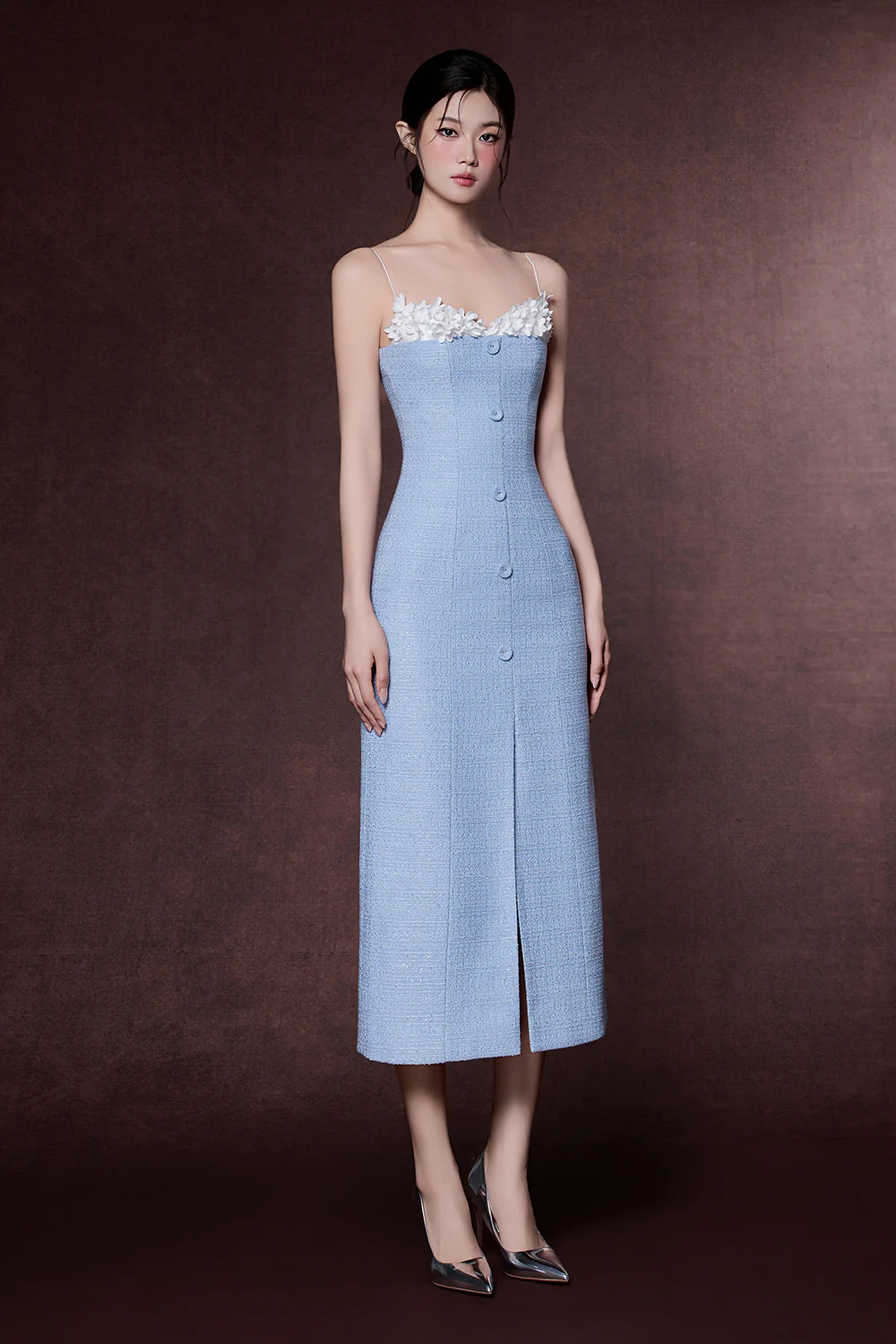 Hyatt Sweetheart Applique Midi Dress