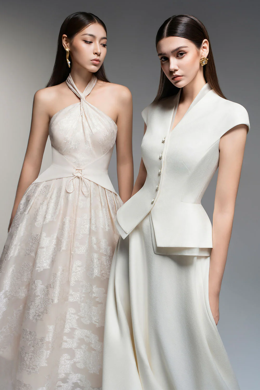 Cordelia A-line Twisted Organza Ankle Length Dress