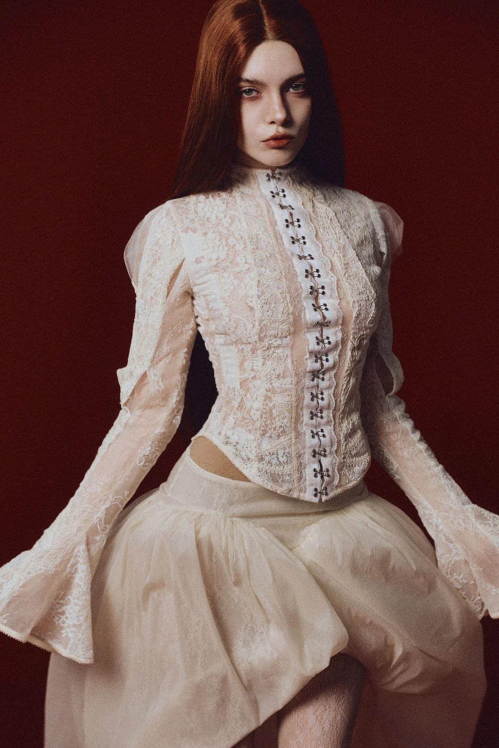 Maiden Asymmetric Draped Skirt