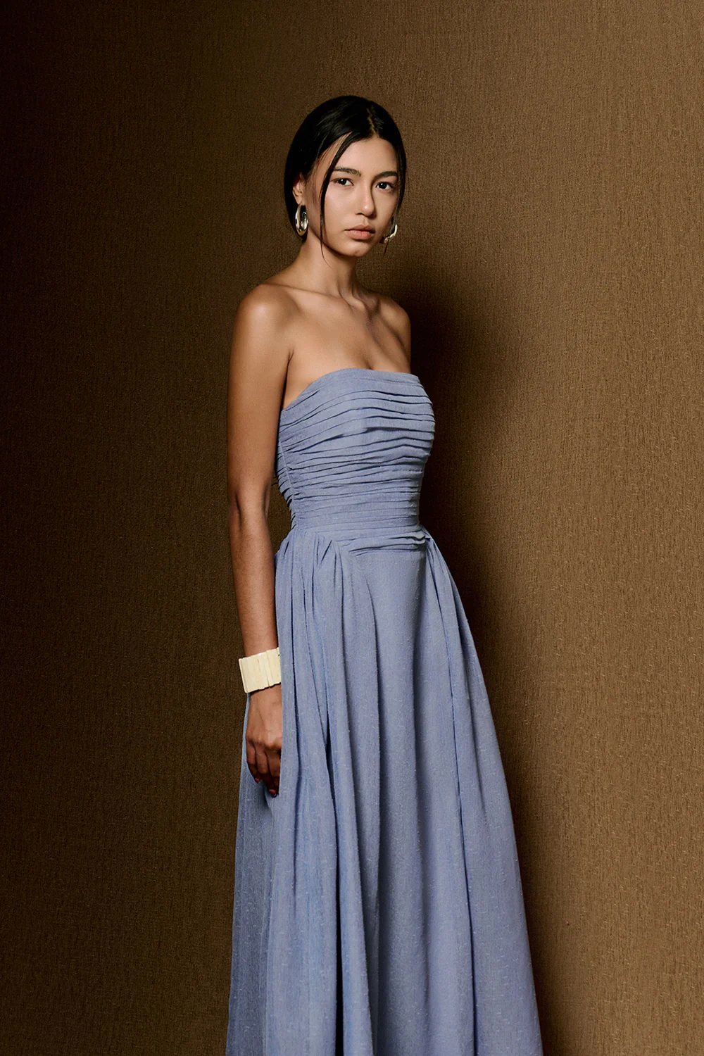 Willow Straight Across Draped Maxi Dress