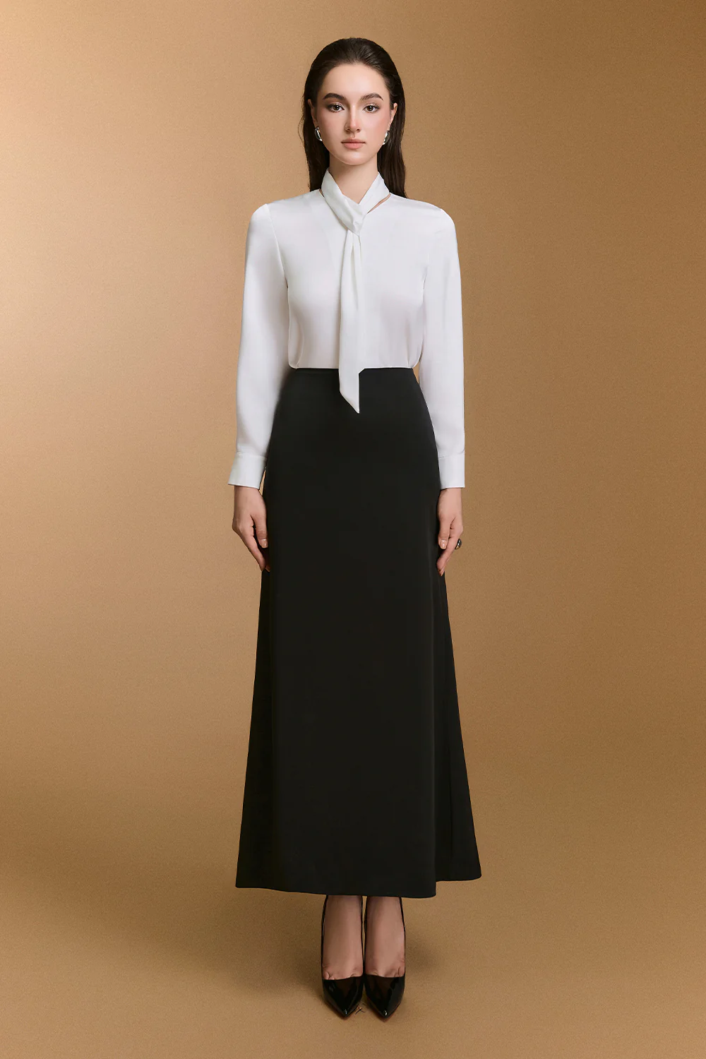 Garnet Tie Synthetic Silk Shirt