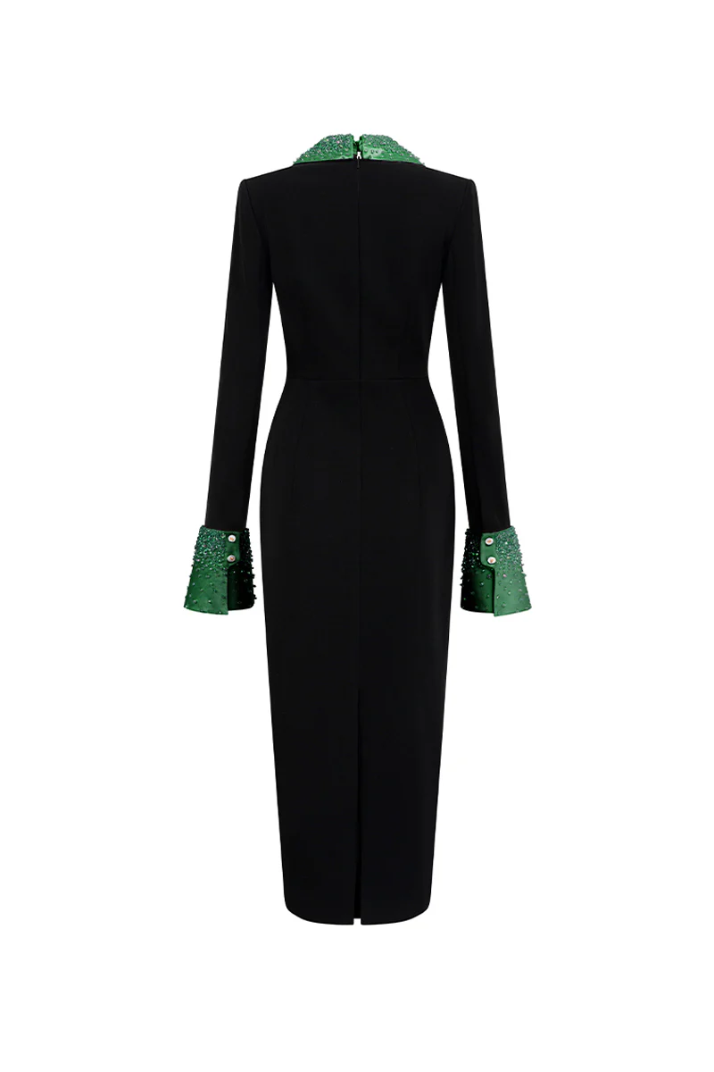 Jaylene Pencil Crepe Midi Dress