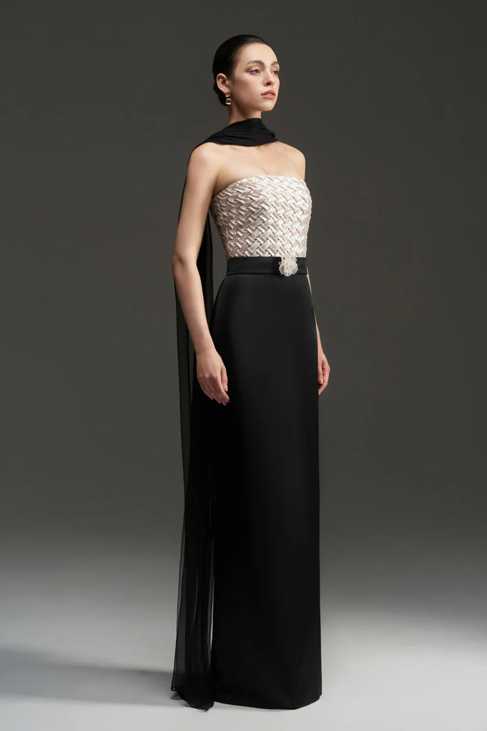 Morgan Scarf Crochet Maxi Dress