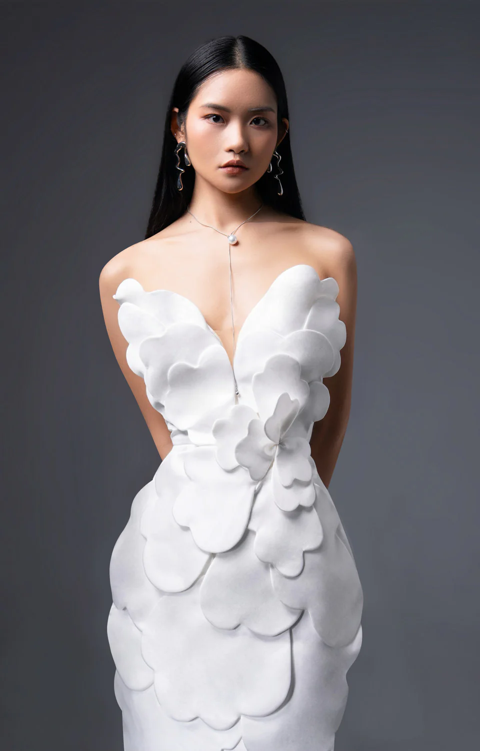 Velour Pegged Sleeveless Polyester Maxi Dress