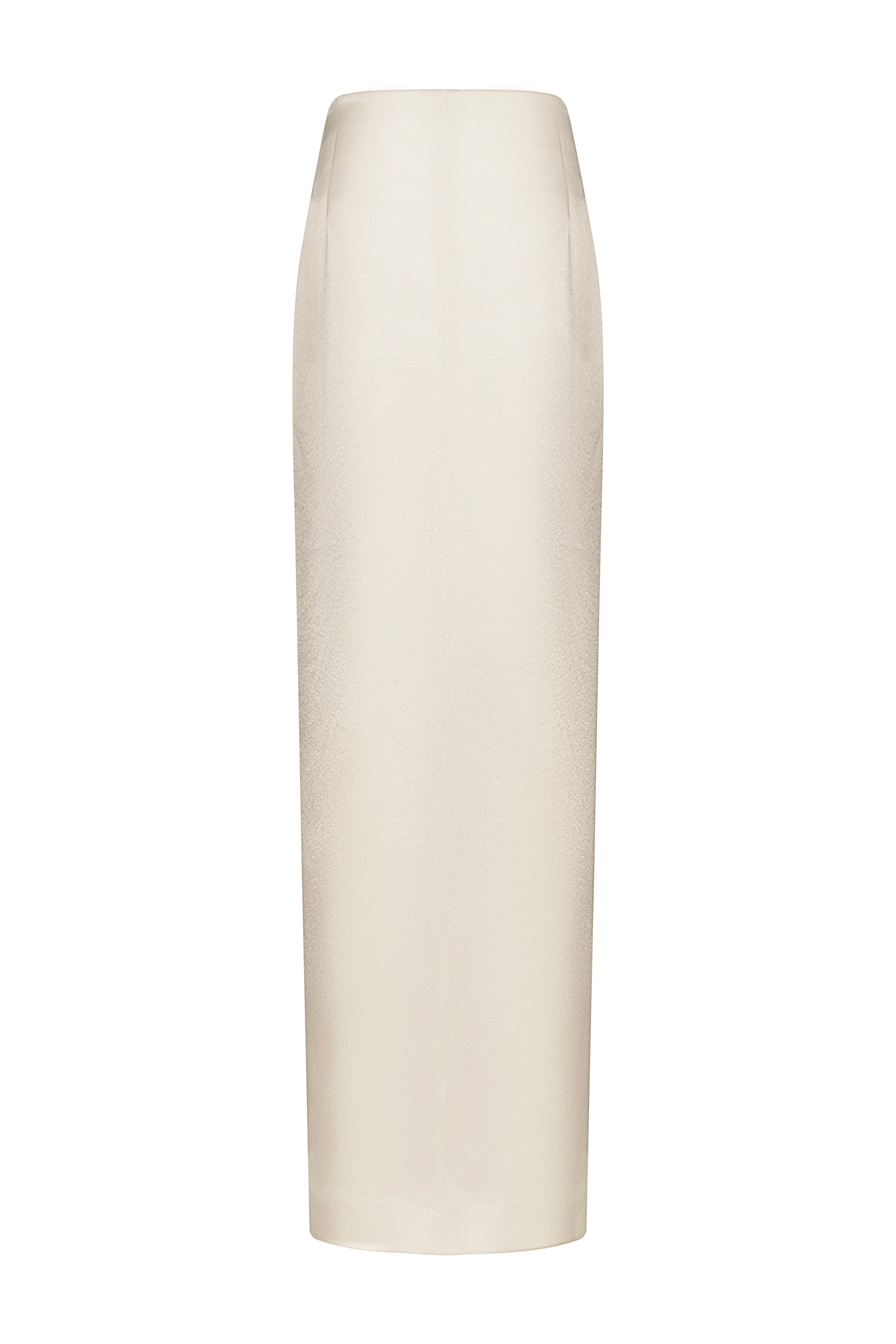 Minard Straight Front Slit Sateen Maxi Skirt