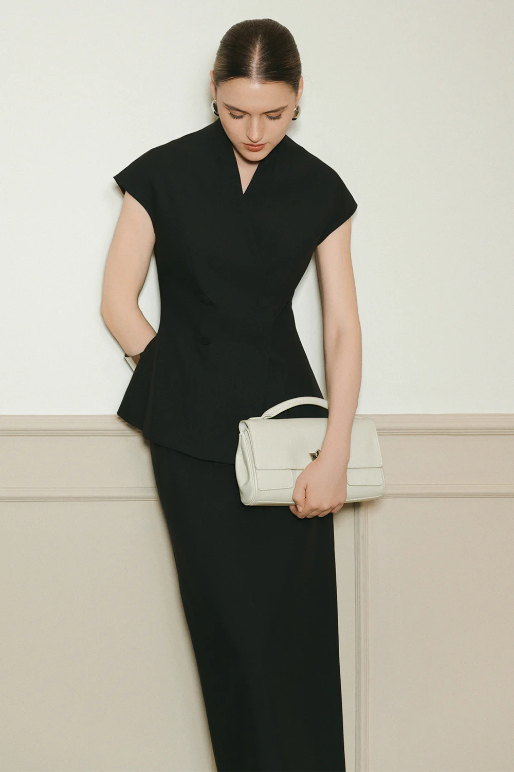 Sloane Peplum Wool Top