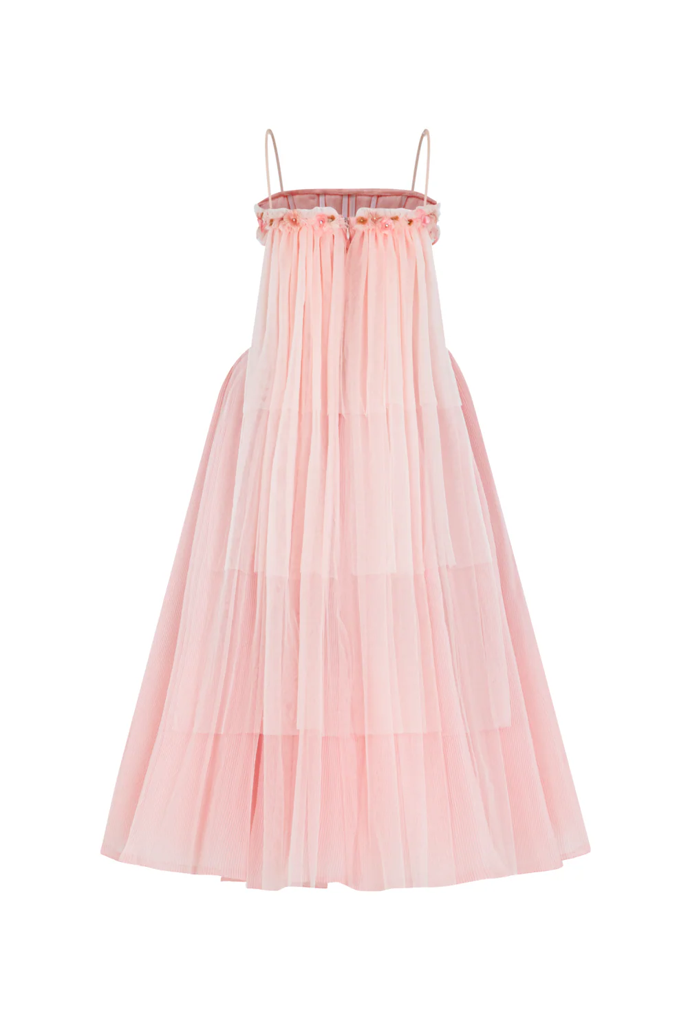 Lullaby Square Neck Applique Midi Dress