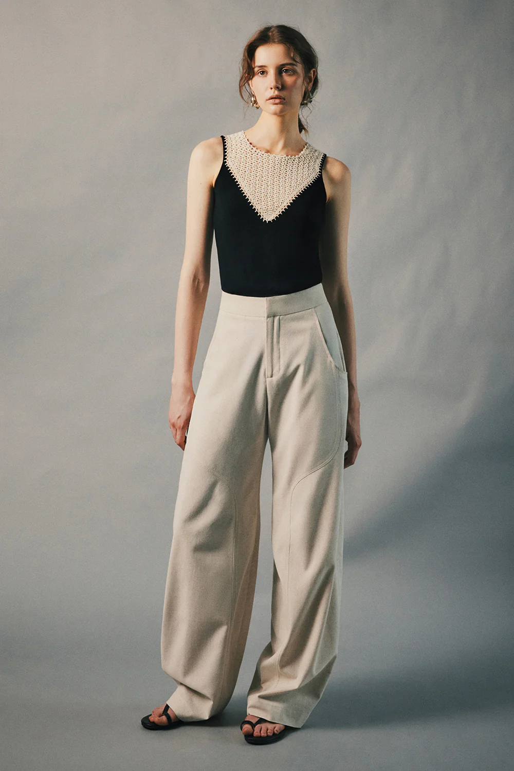 Isla Round Neck Crochet Top