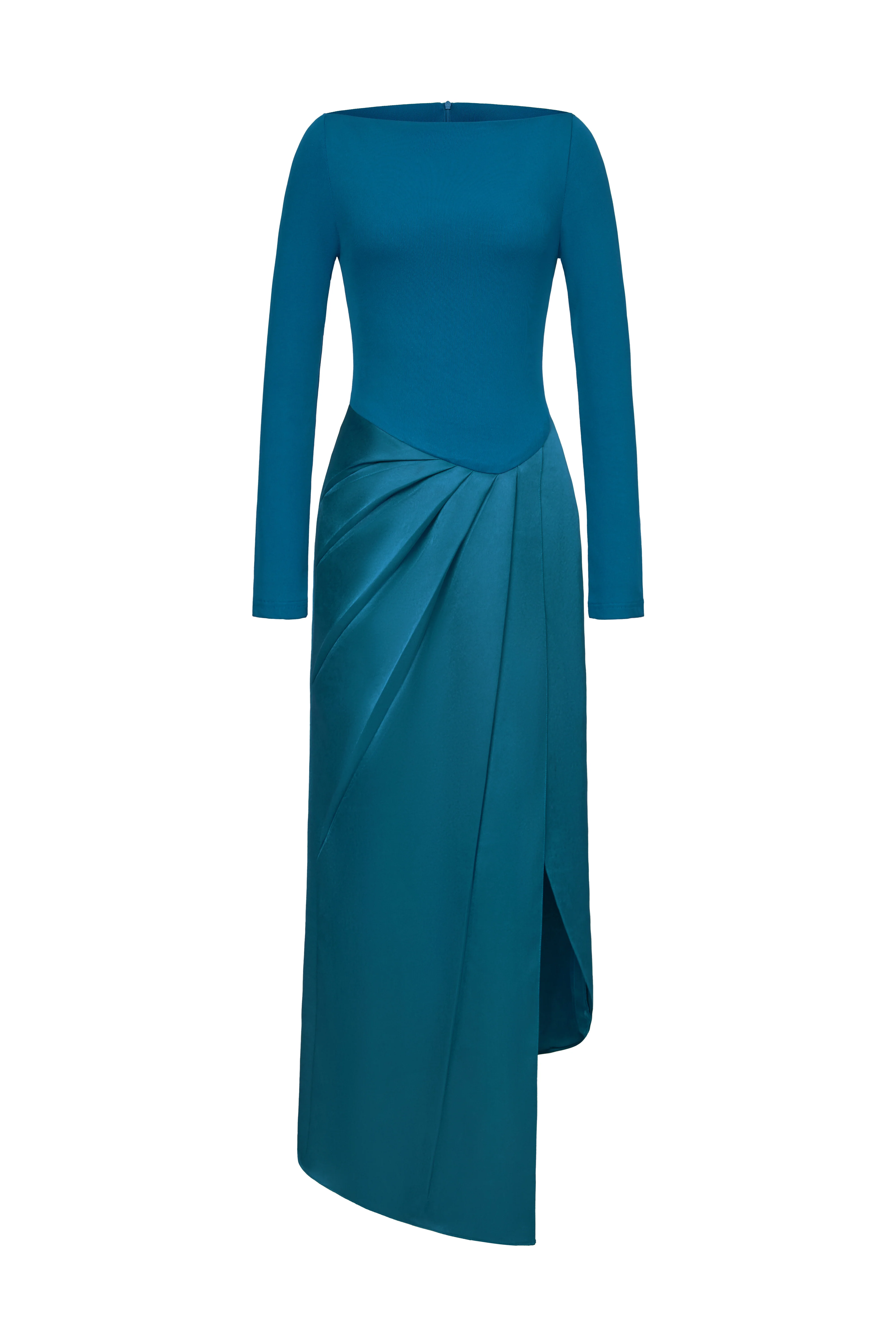 Scarlett Asymmetric Draped Jersey Maxi Dress
