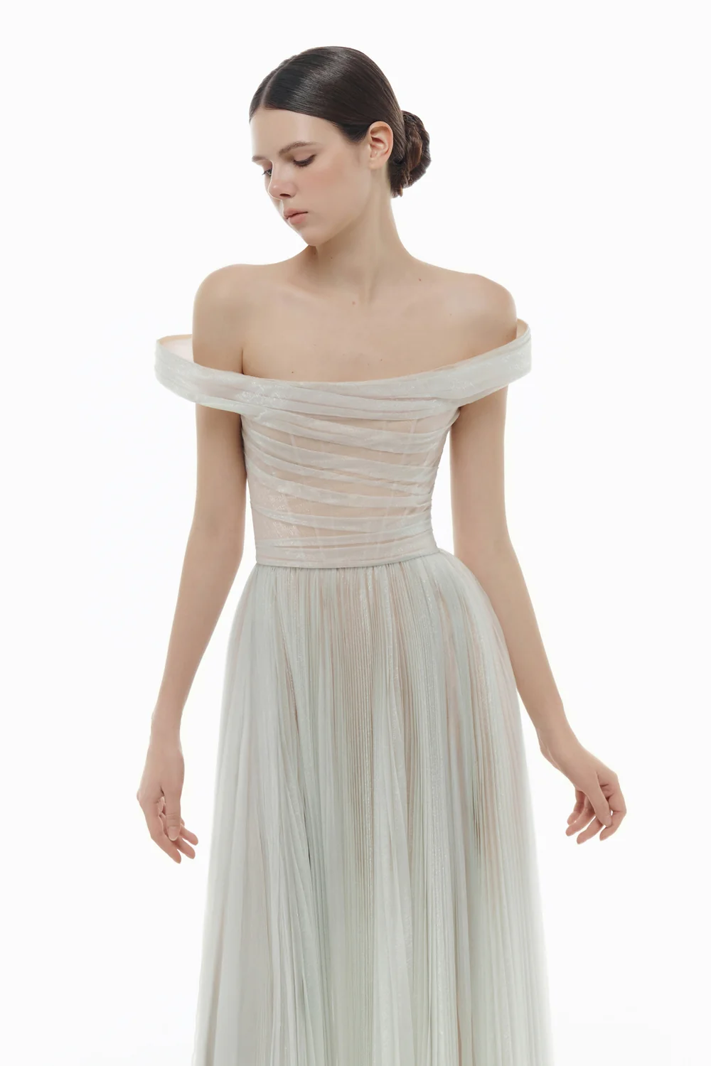 Aurora Off-Shoulder Draped Maxi Dress