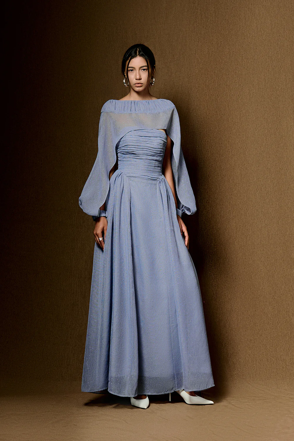 Willow Straight Across Draped Maxi Dress