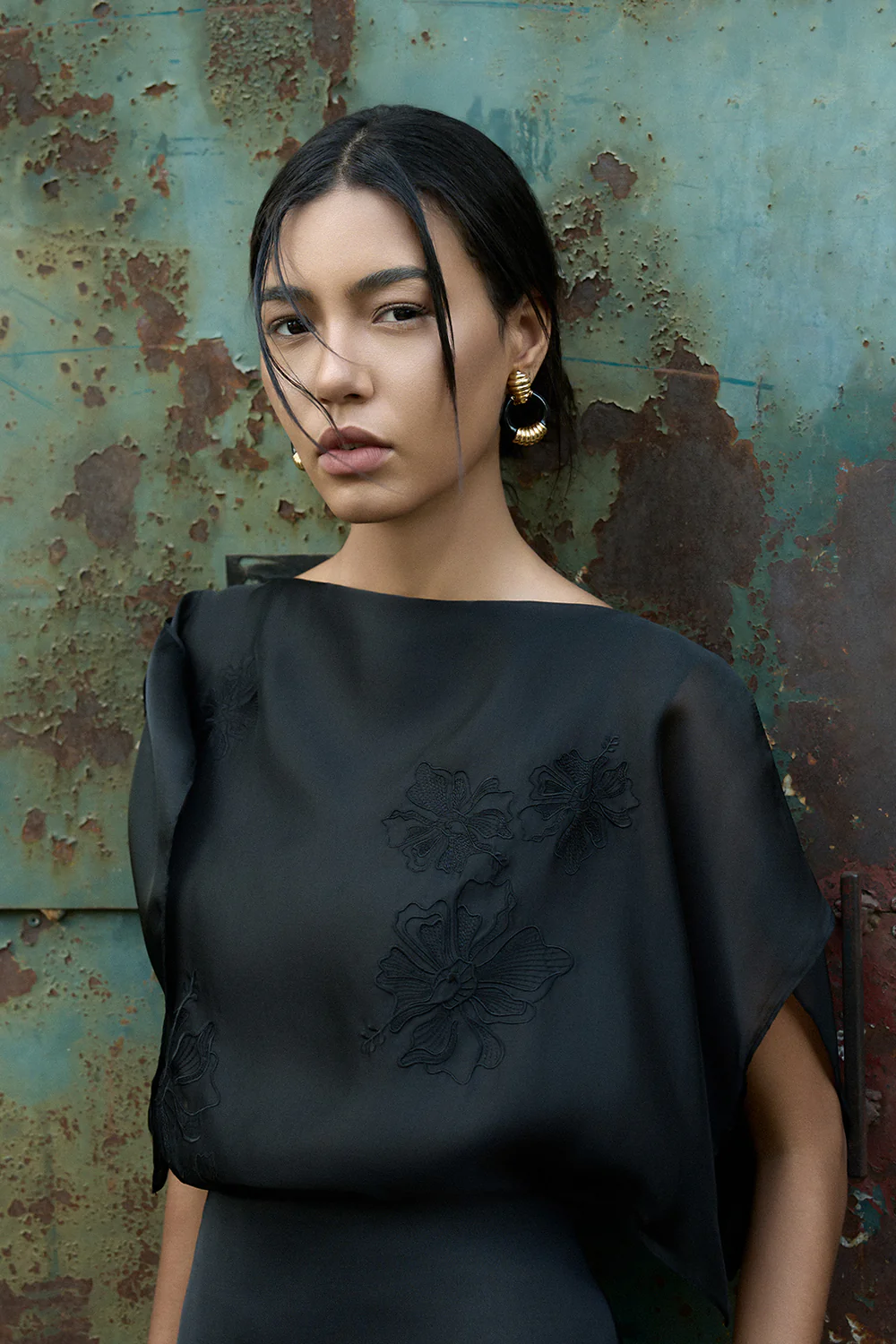 Scarlett Butterfly Sleeve Embroidery Top