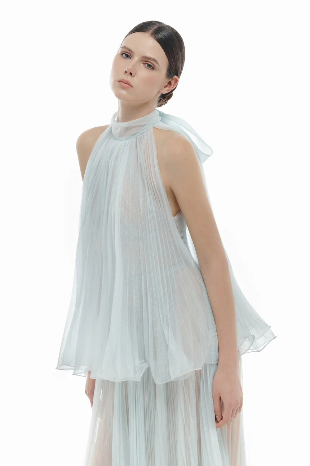 Margaux Halter Polyester Maxi Dress