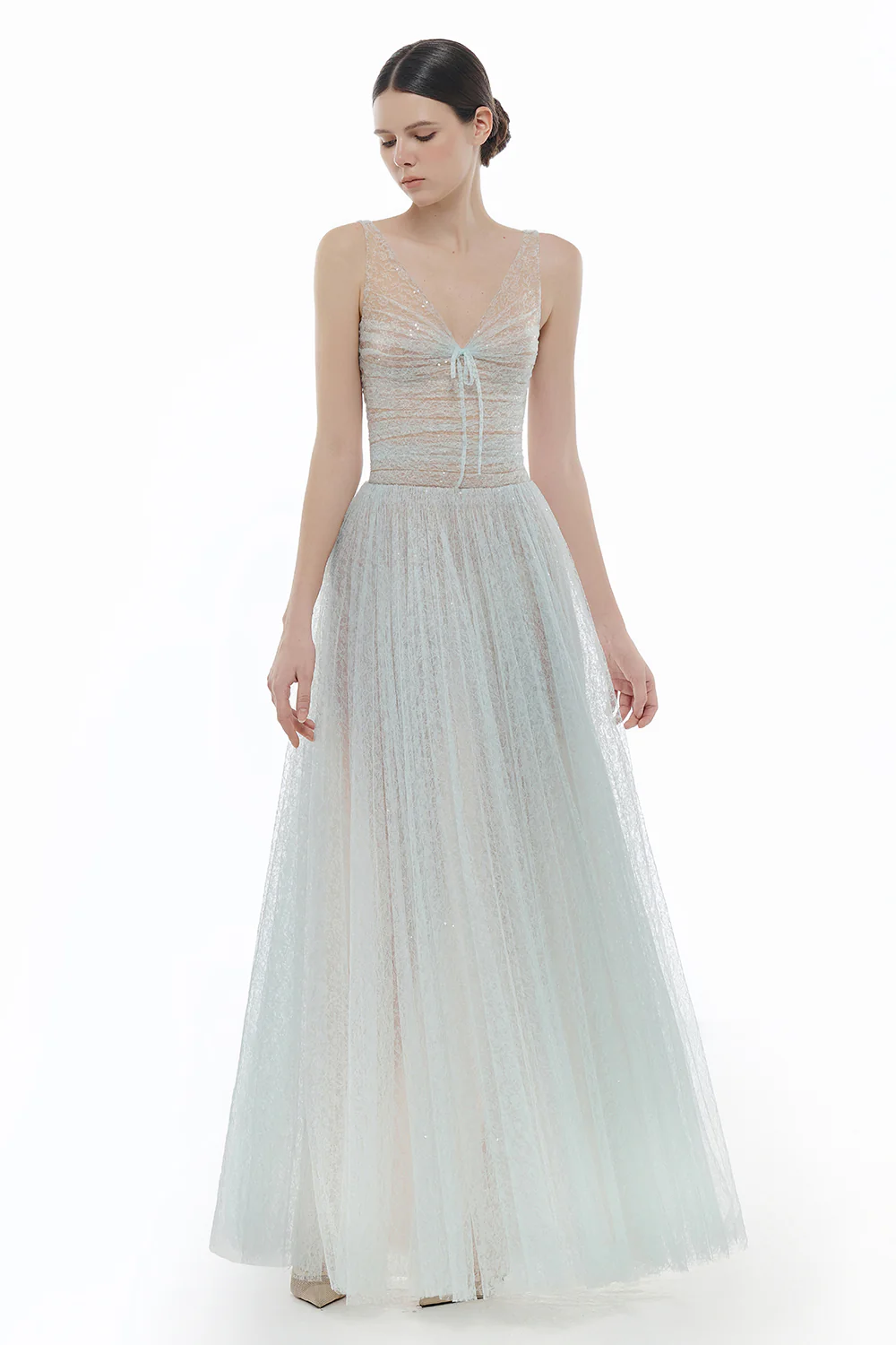 Selene V-Neck Sequin Maxi Dress