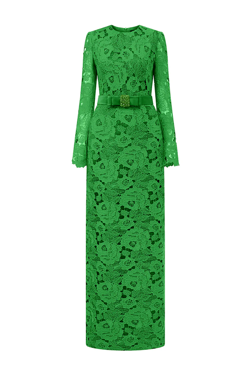 Kennedi Long Sleeve Lace Maxi Dress