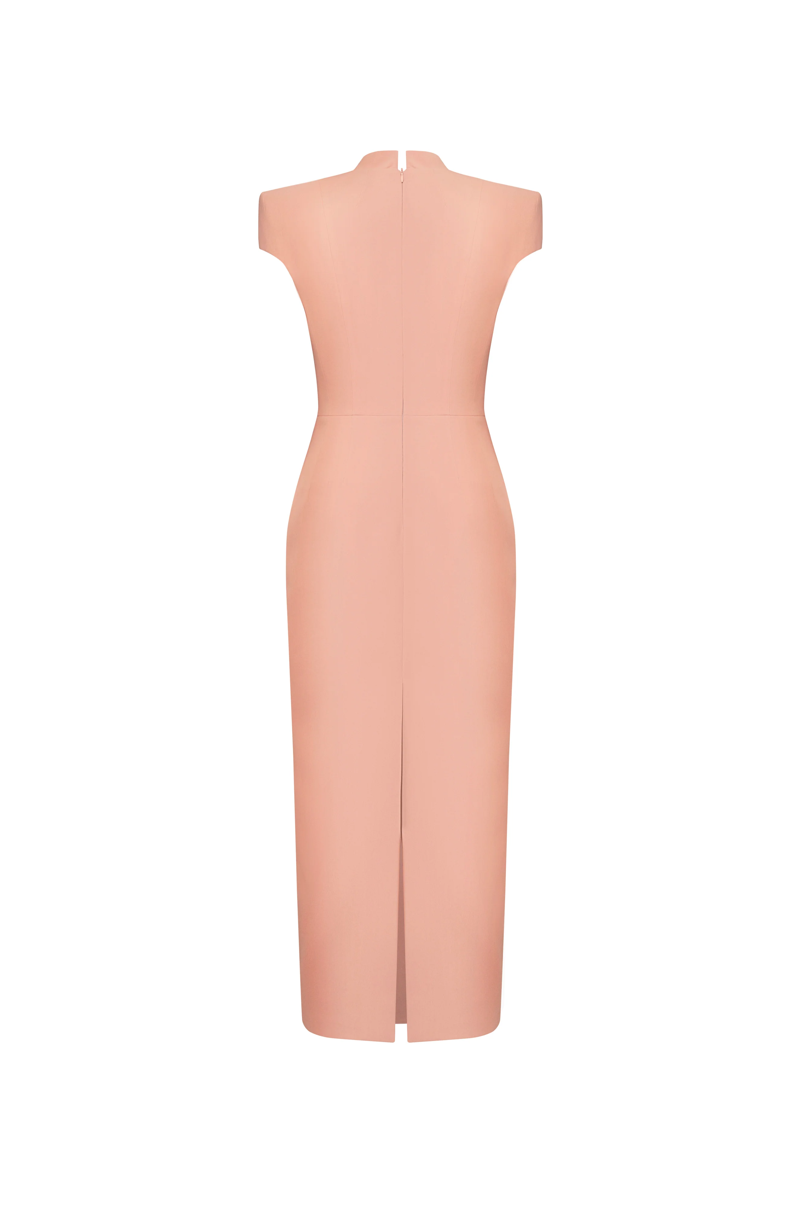 Avignon Sheath V-Neck Silk Midi Dress