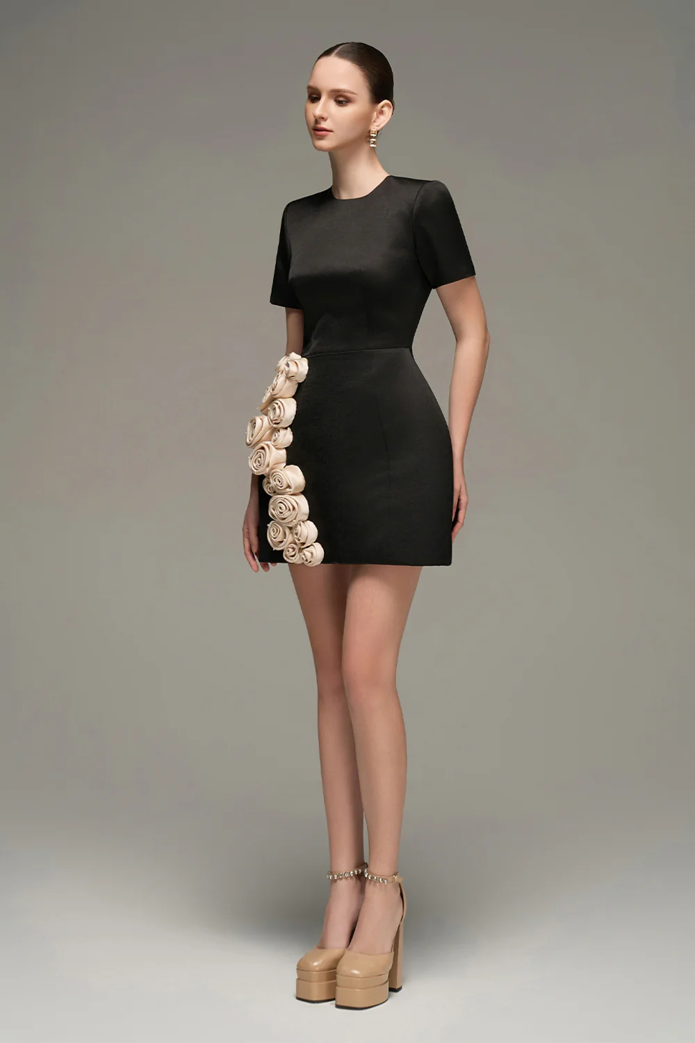 Rylan A-line Applique Mini Dress