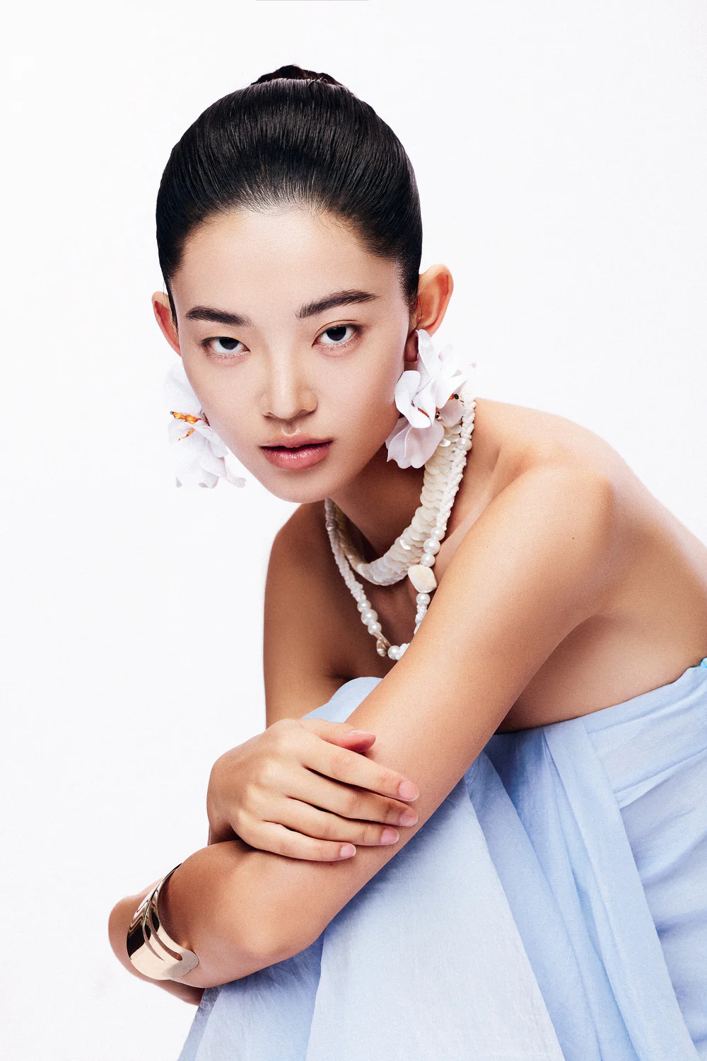 Alexa A-line Draped Chiffon Maxi Dress