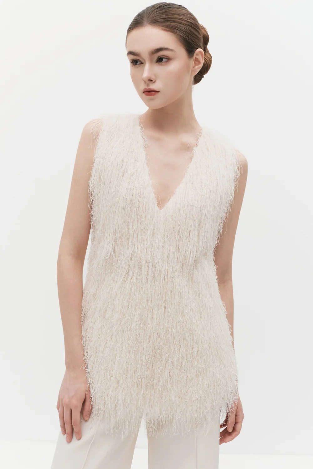 Vivian V-Neck Fringe Top