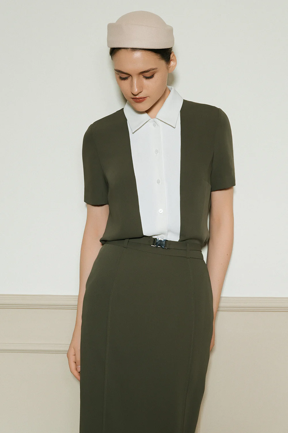 Nova Collared Crepe Shirt