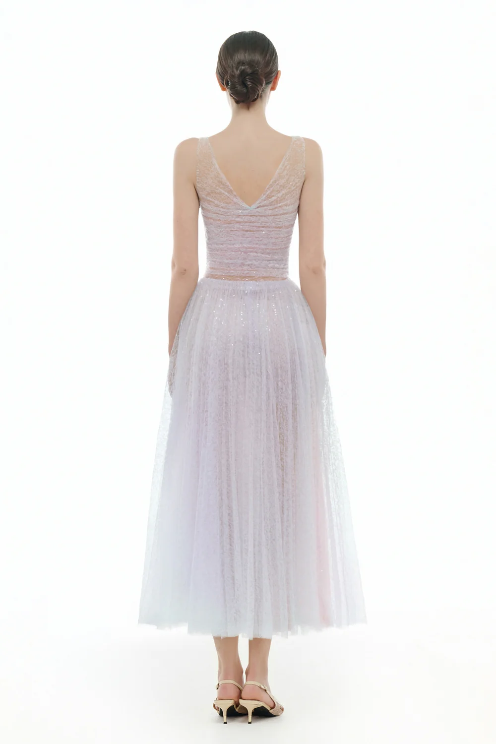 Vivienne V-Neck Sequin Midi Dress