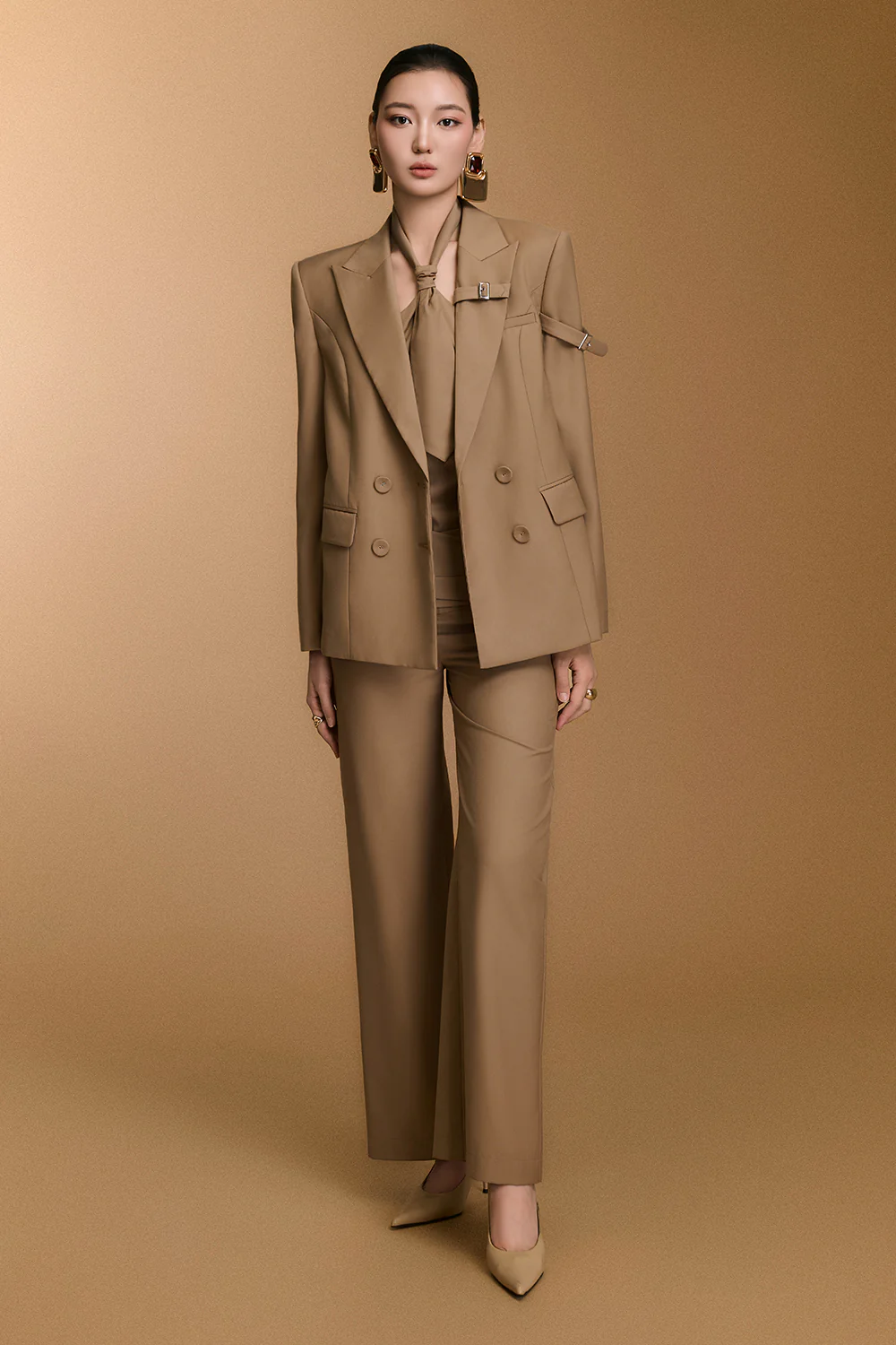 Ceci Straight Draped Pants