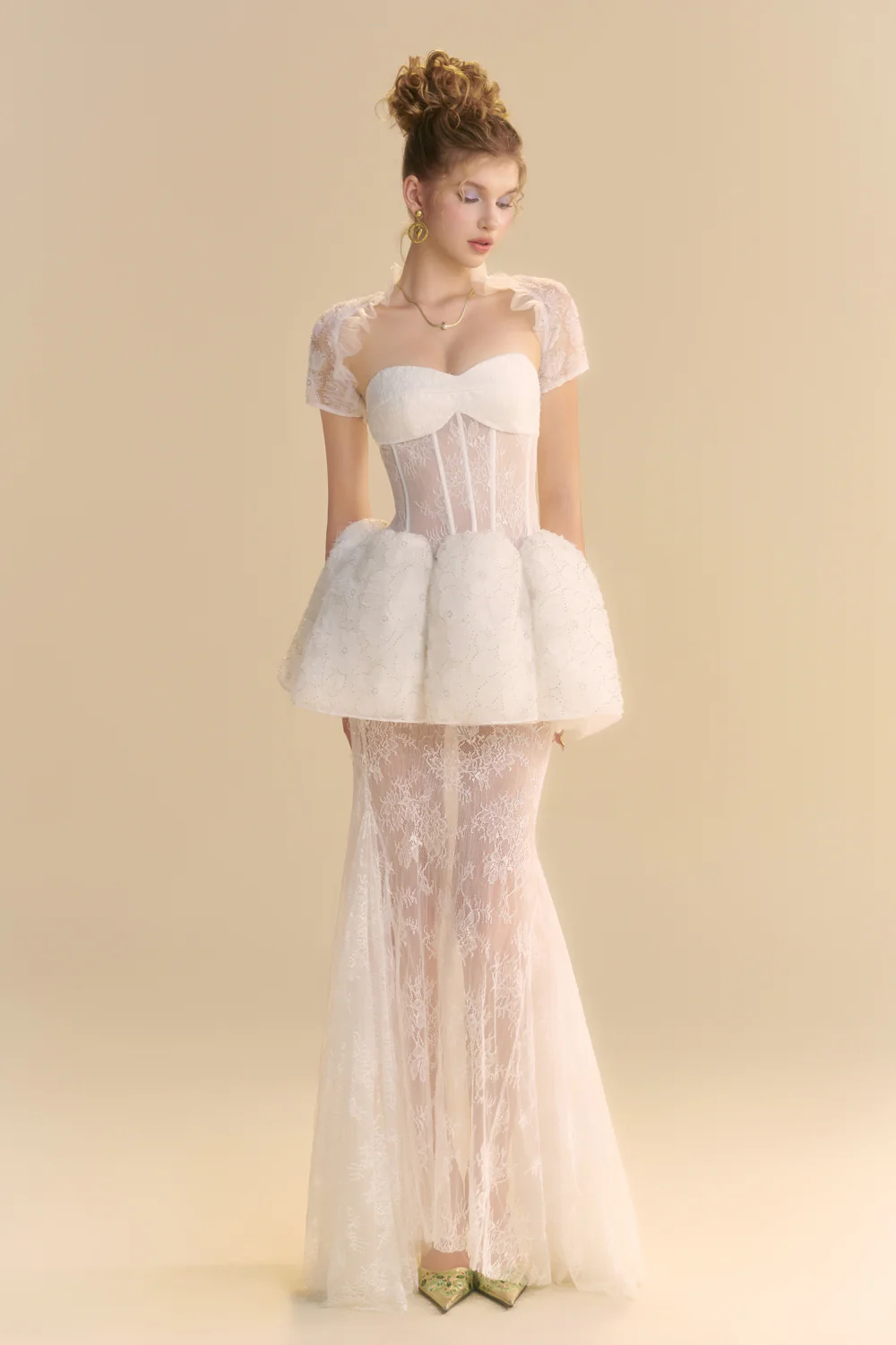 Ameline Mermaid Draped Maxi Dress