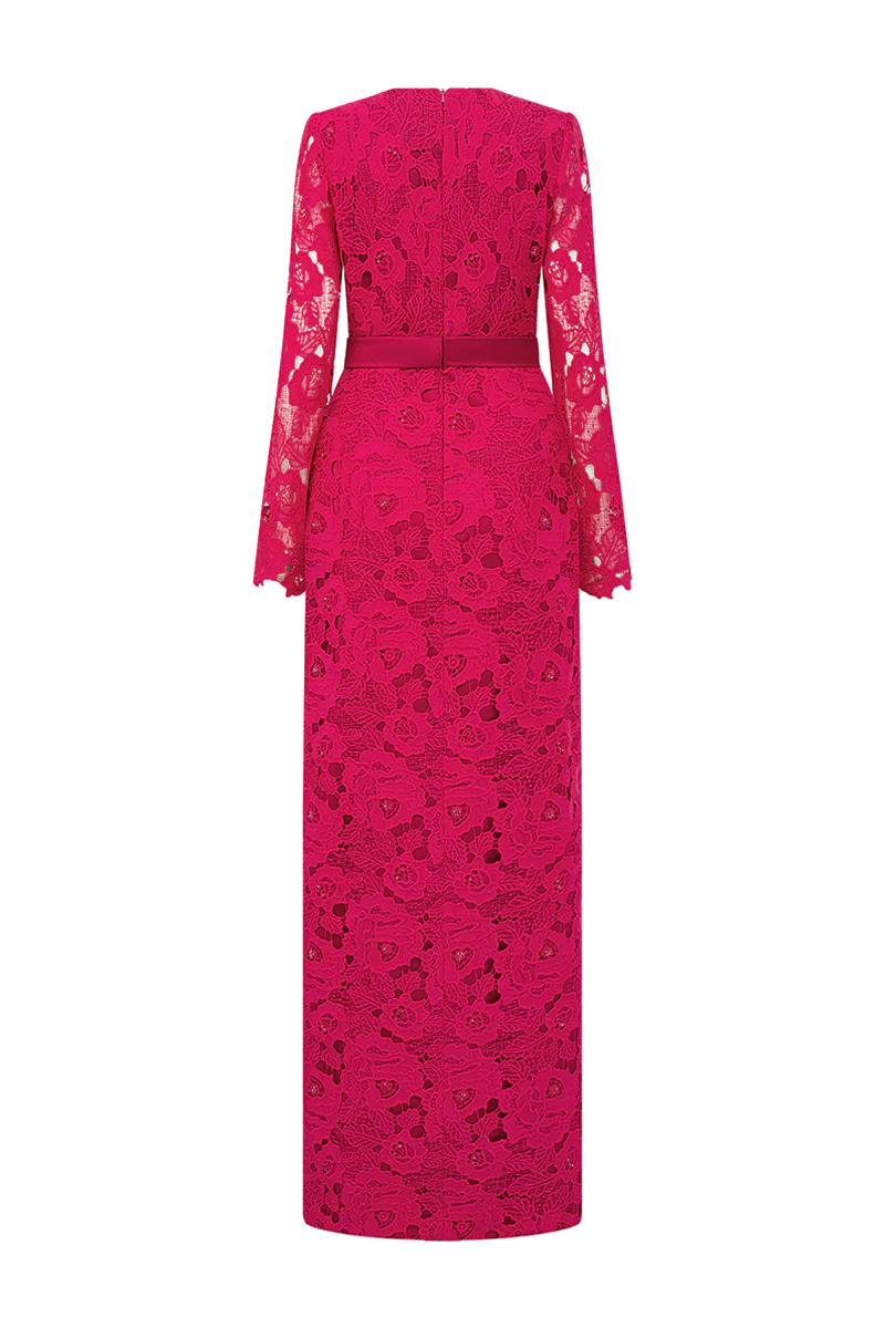 Kennedi Long Sleeve Lace Maxi Dress