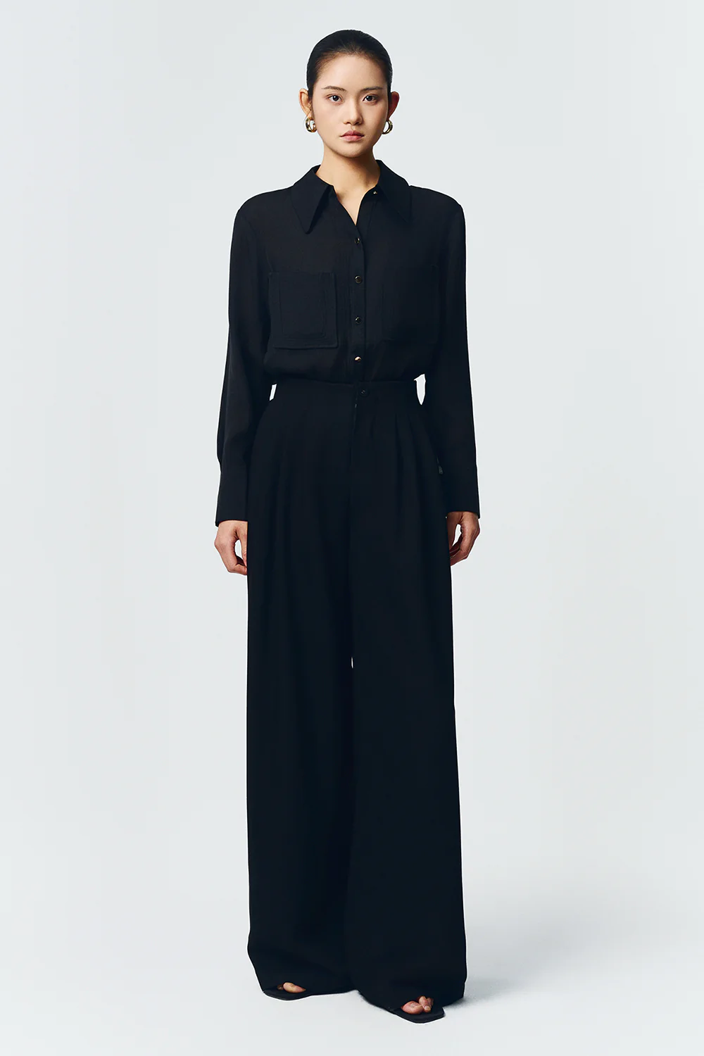 Liora Collared Chiffon Shirt