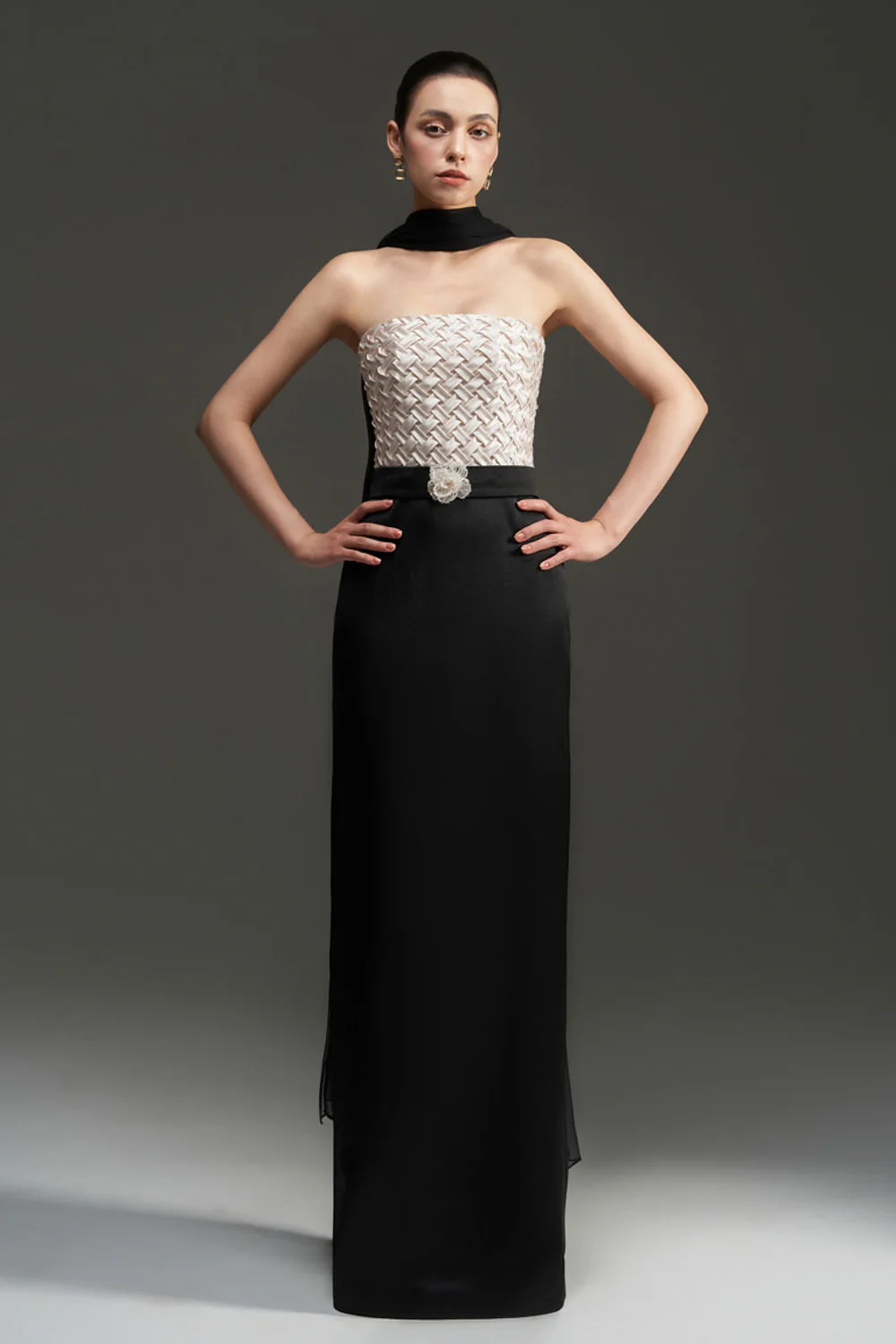 Morgan Scarf Crochet Maxi Dress