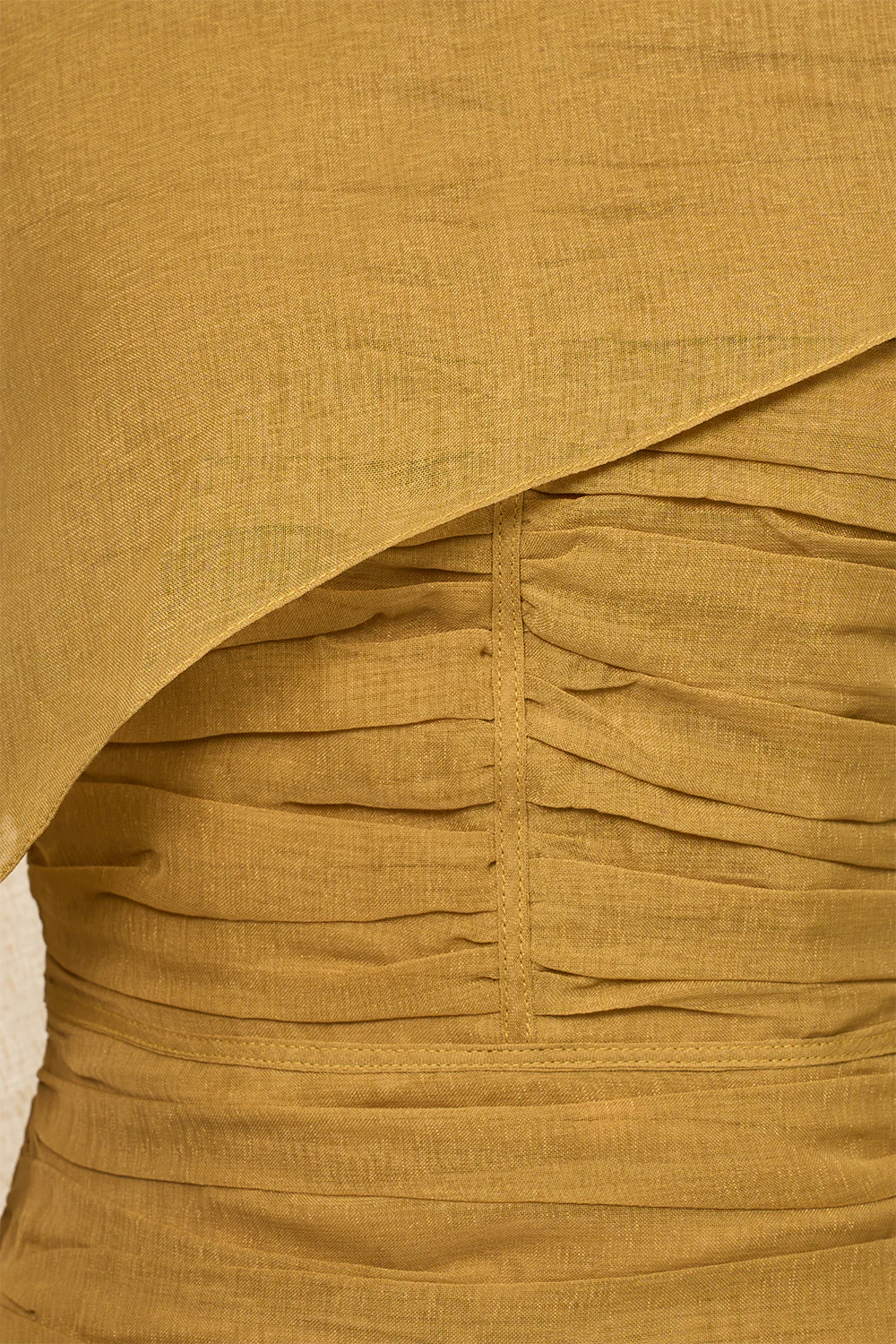 Cora A-line Cape Shoulder Floss Silk Maxi Dress