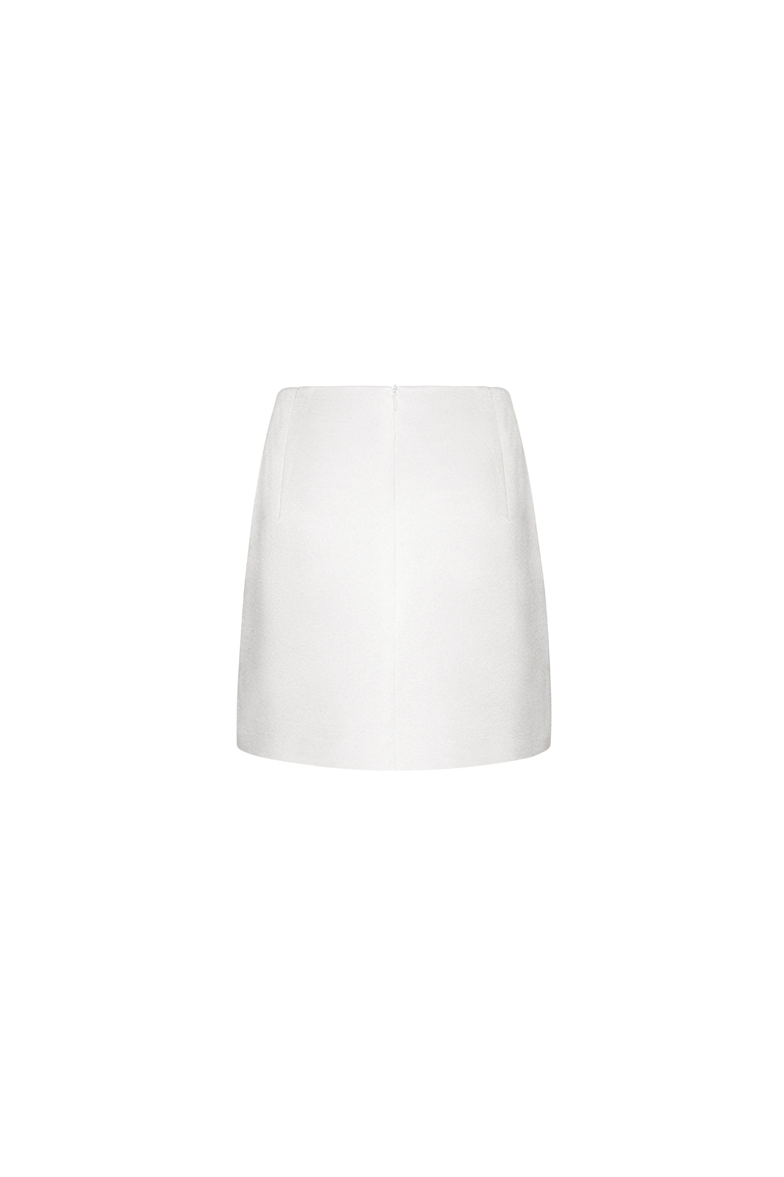 Lasserre A-line Seam Pocket Sateen Mini Skirt