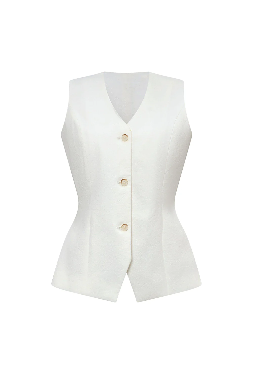 Zia Peplum V-Neck Cotton Vest