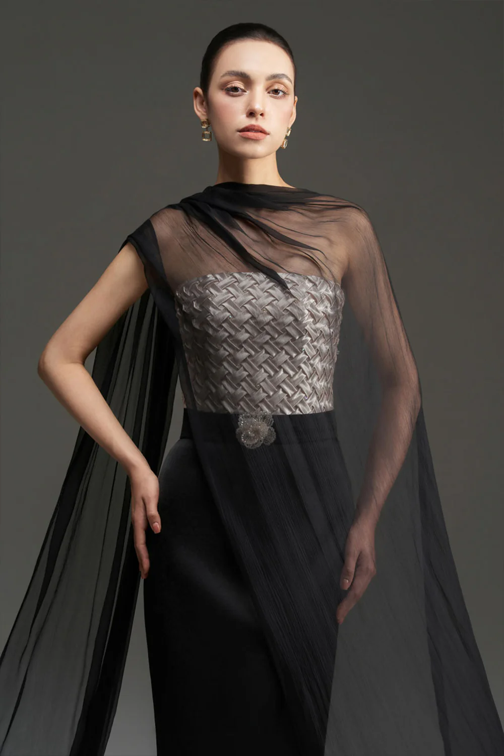 Morgan Scarf Crochet Maxi Dress