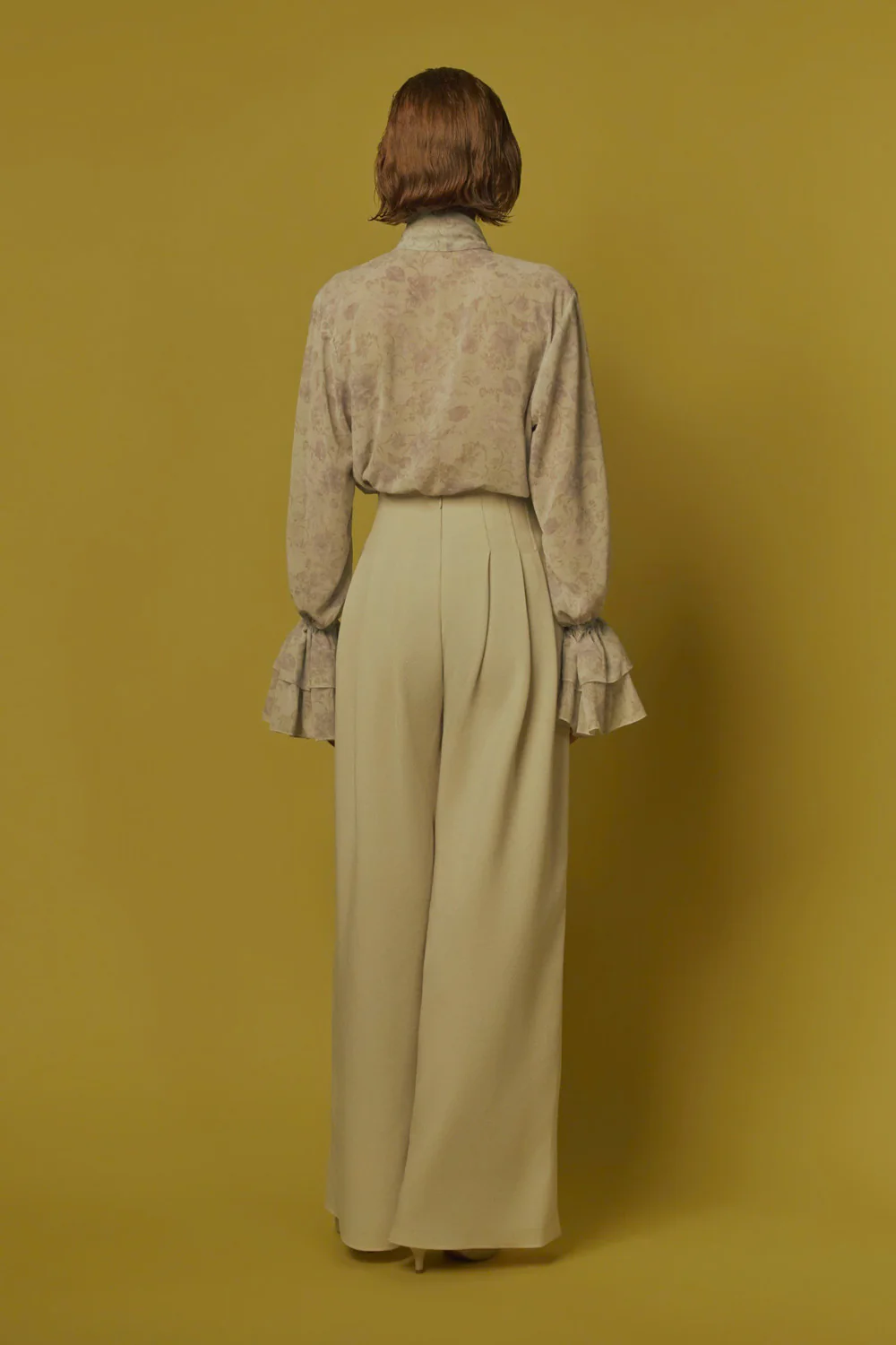 Petal Straight Poet Sleeved Polyester Blouse