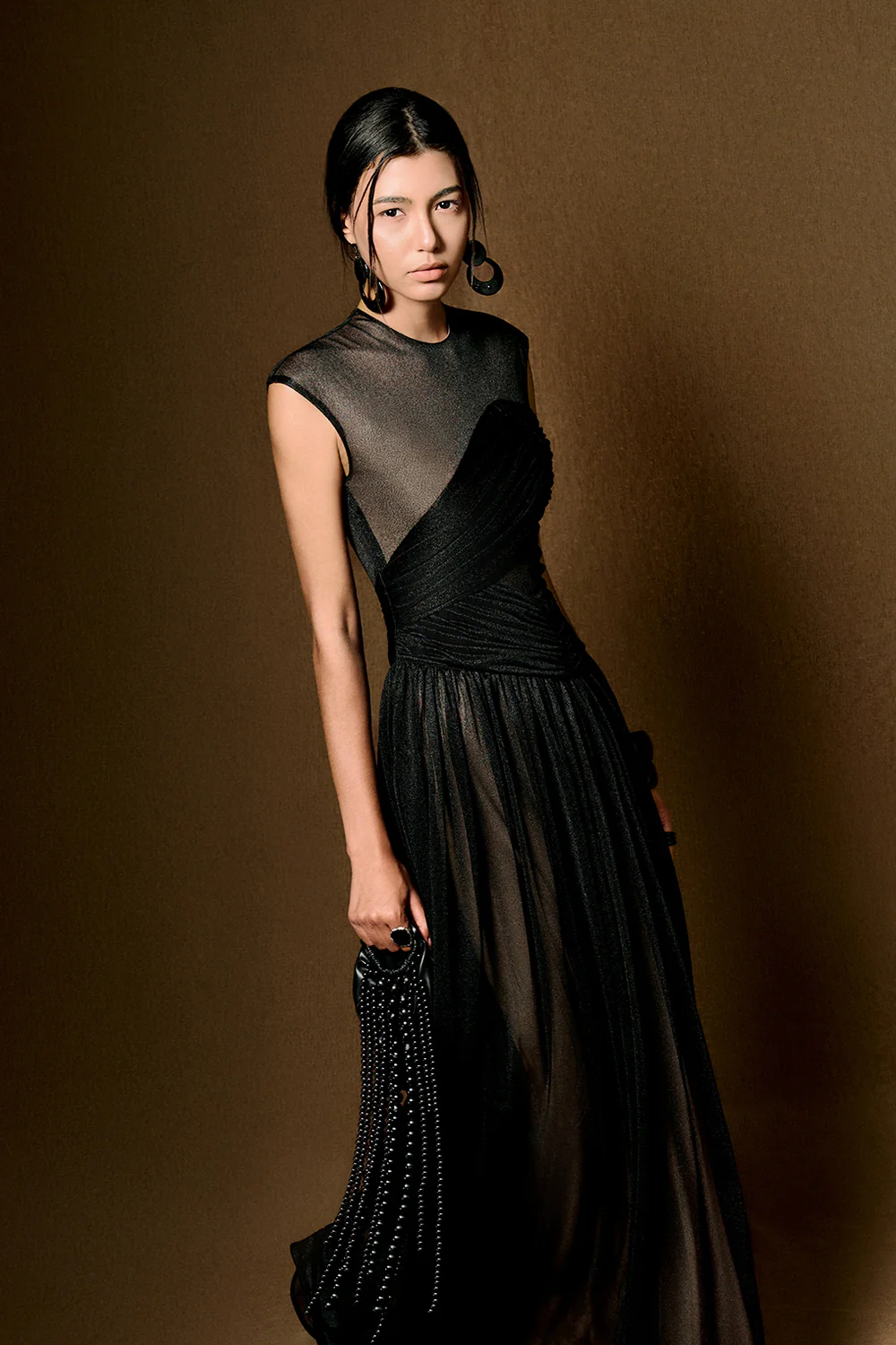 Terra Cap Gathering Maxi Dress