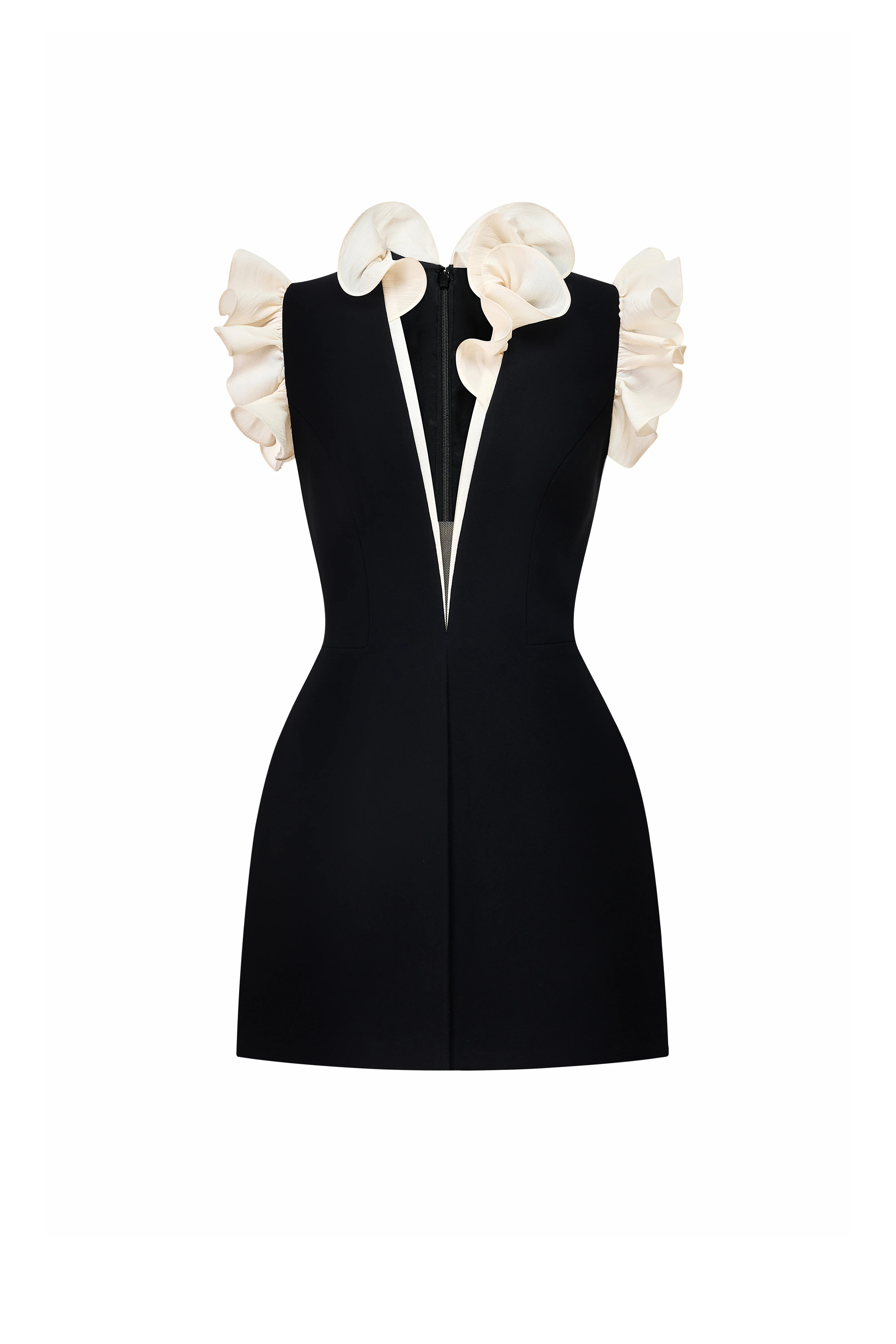 Celeste V-Neck Gathering Mini Dress