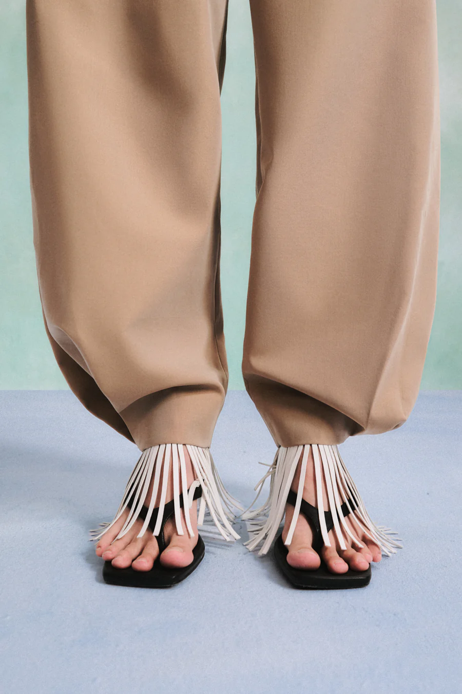 Kenzie Tulip Wide Leg Taffeta Ankle Length Pants