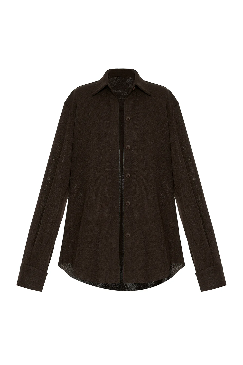 Sylvara Straight Collared Neck Jersey Shirt